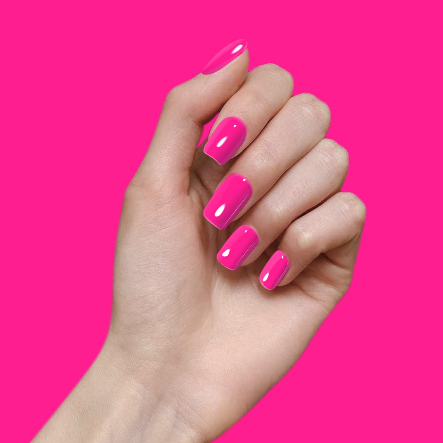 Vishine Nail Gel Polish. 15ml Soak Off Nail Gel Polish Nail Art Manicure Salon DIY at Home Long-lasting - Hot Pink 0.5 OZ : Beauty & Personal Care