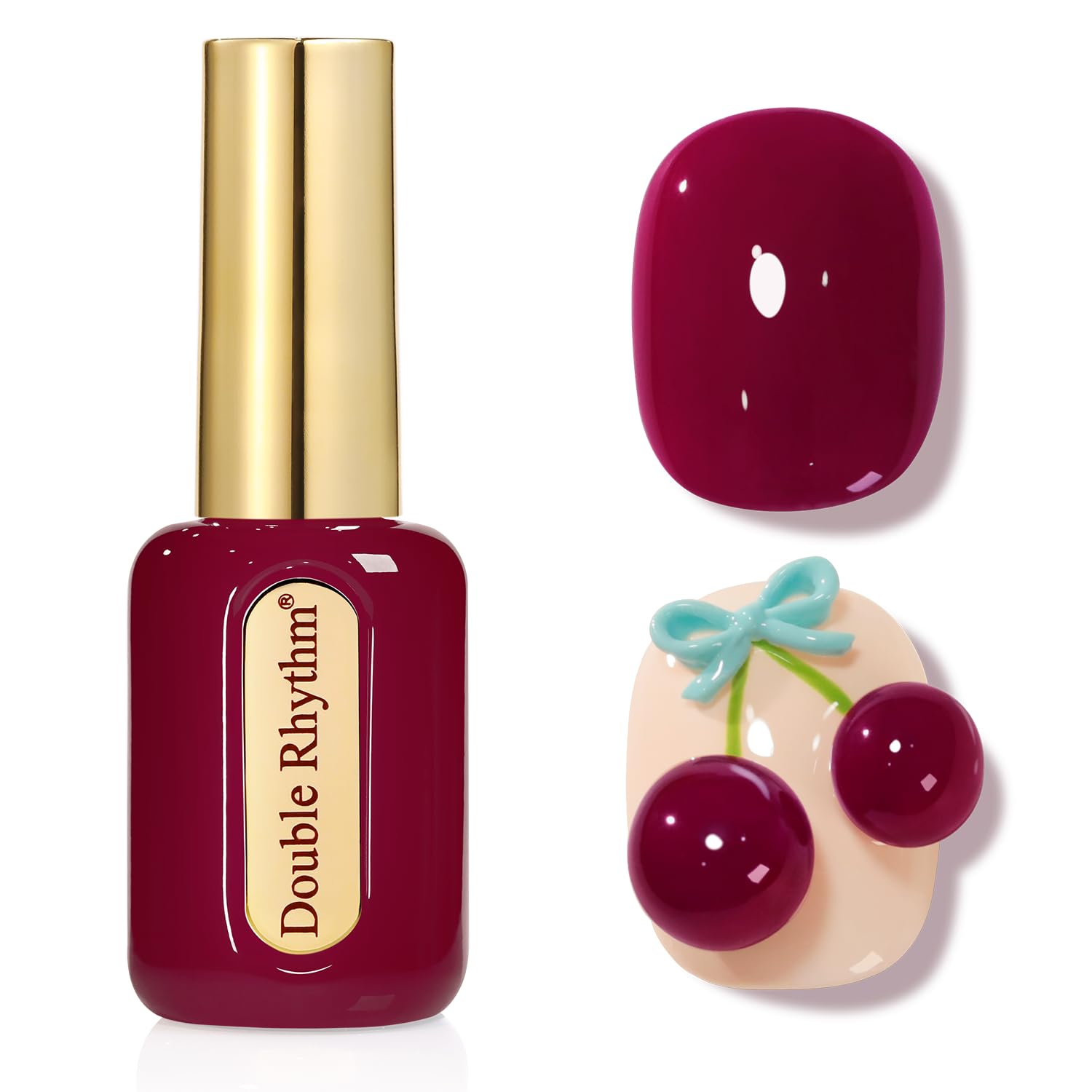 Double Rhythm 0.50 OZ Gel Polish Hema Free Same Color Same Bottle Golden Round Translucent Neutral Natural Milky 15 ML Jelly UV Polish Art DIY at Home (Bright Pink-H1040) : Beauty & Personal Care