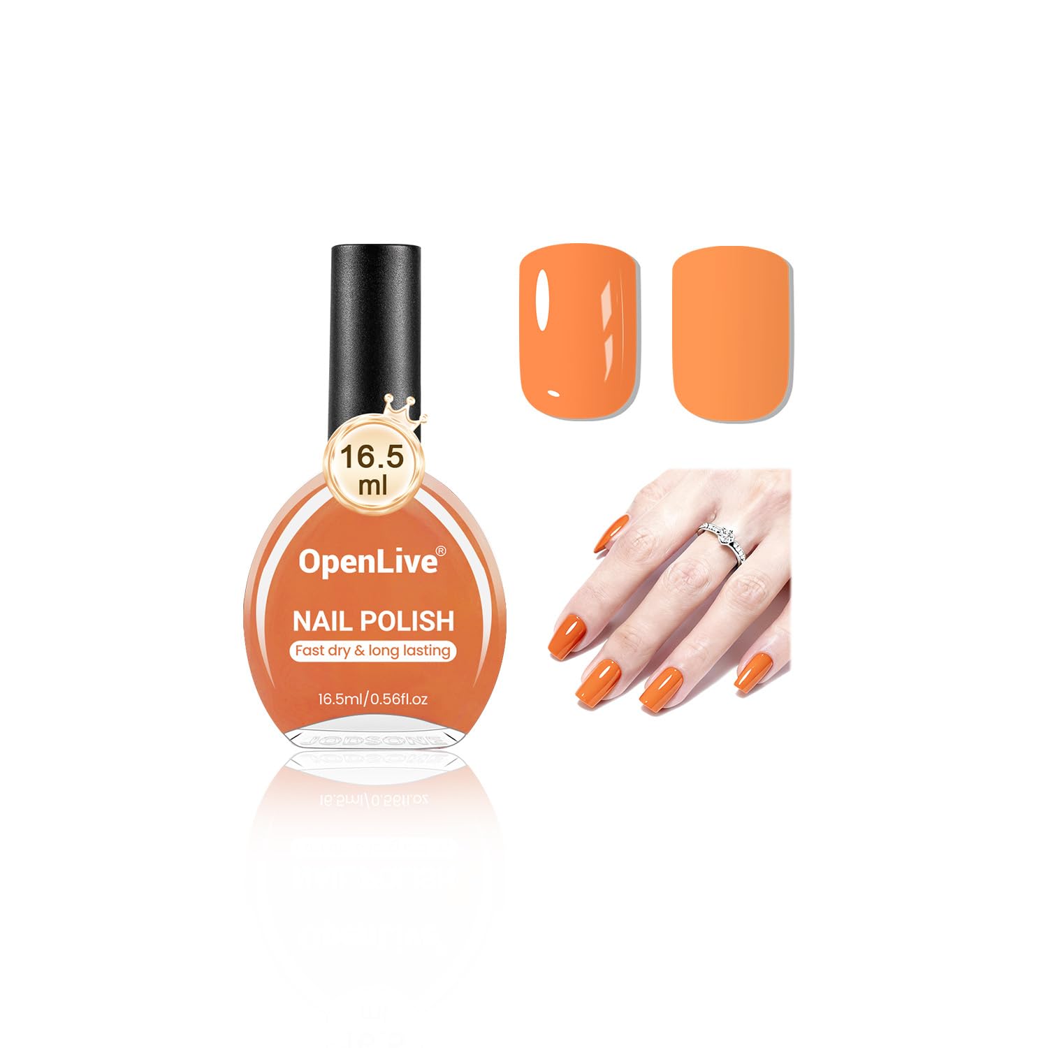 OpenLive 16.5ml Dark Red Nail Polish Large Volume Quick Dry Nail Polish. Long Lasting Shine. Fingernail Toenail Nail Art DIY Home Travel Nail Art Gift : Beauty & Personal Care