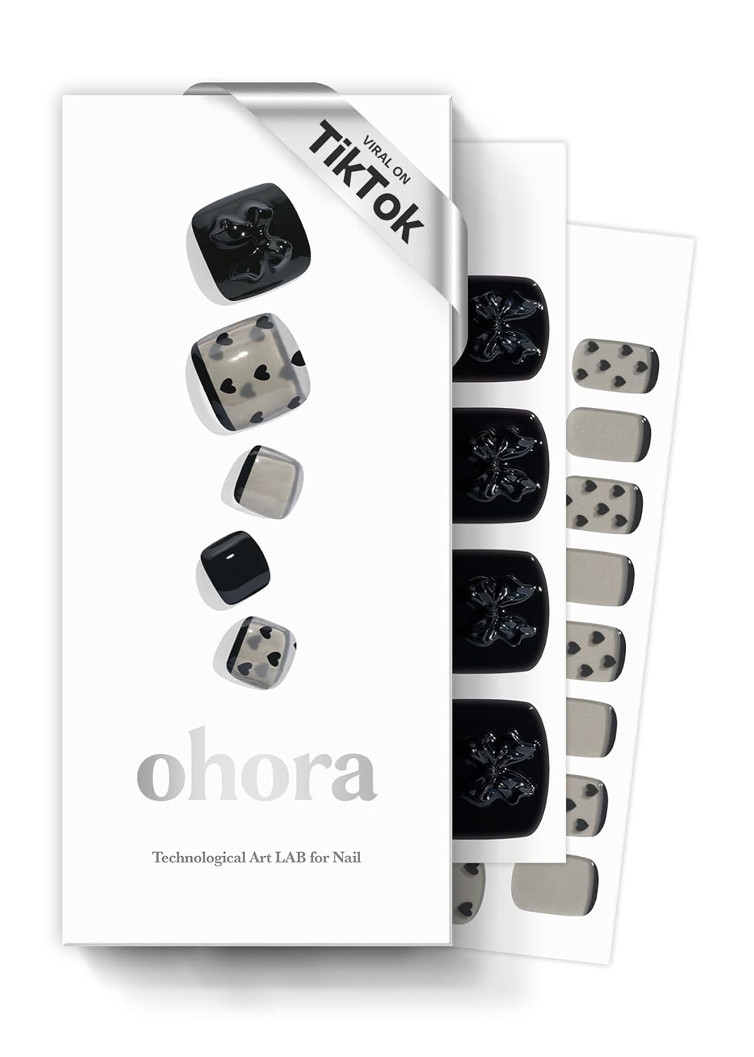 ohora Semi Cured Gel Pedi Strips (P Basic Pedicure no.3) - White. Solid. Works with UV/LED Lamps. Salon-Quality. Long Lasting. Easy to Apply & Remove - Includes 2 Prep Pads. Nail File & Wooden Stick : Beauty & Personal Care