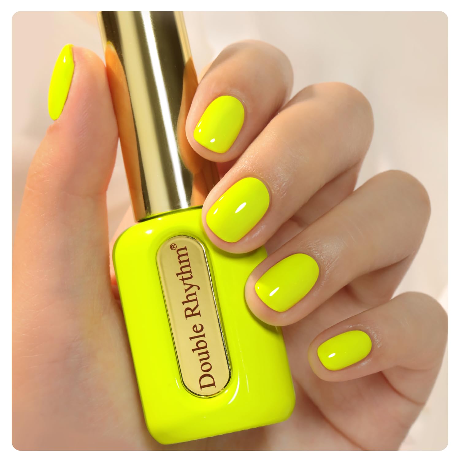 Double Rhythm 0.50 OZ Gel Polish Hema Free Same Color Same Bottle Golden Round Translucent Neutral Natural Milky 15 ML Jelly UV Polish Art DIY at Home (Bright Pink-H1040) : Beauty & Personal Care