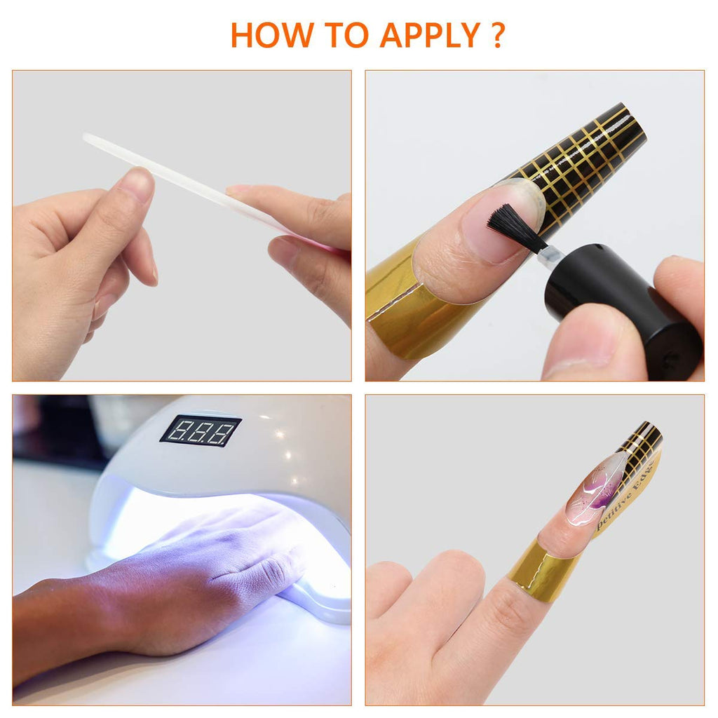 200 PCS Nail Forms for Builder Gel. AHIER Self-adhesive Nail Extension Forms for DIY at Home Professional Nails Art Supplies : Beauty & Personal Care