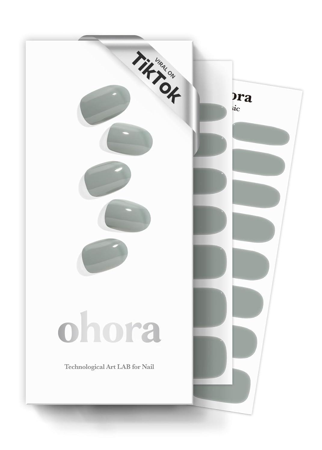 ohora Semi Cured Gel Nail Strips (N Cream Light) - Nude. Solid. Works with Any UV/LED Lamps. Salon-Quality. Long Lasting. Easy to Apply & Remove - Includes 2 Prep Pads. Nail File & Wooden Stick : Beauty & Personal Care