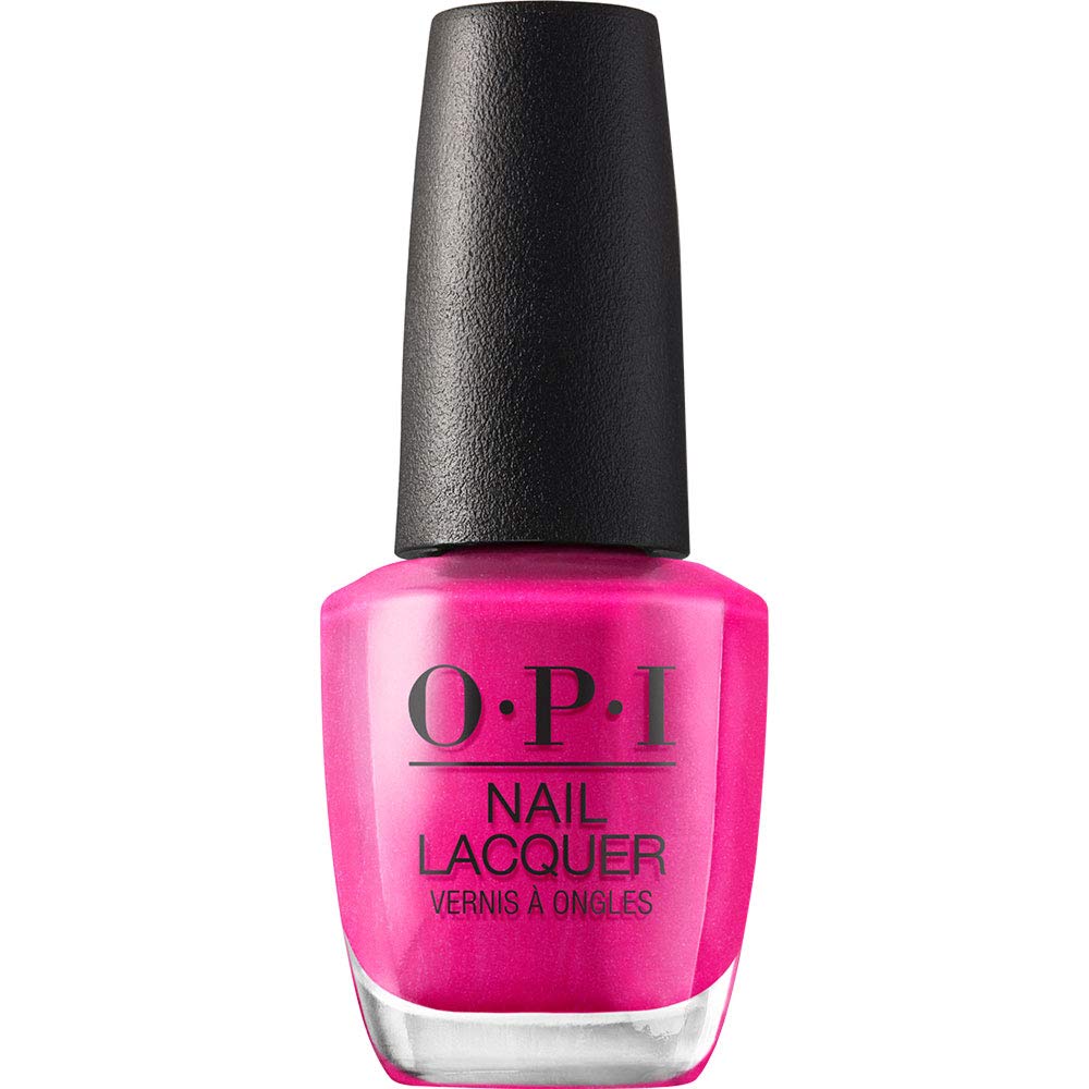 OPI Nail Lacquer Strawberry Margarita | Opaque Bright Pink Crème Chip Resistant Nail Polish | Fast Drying. Streak Free