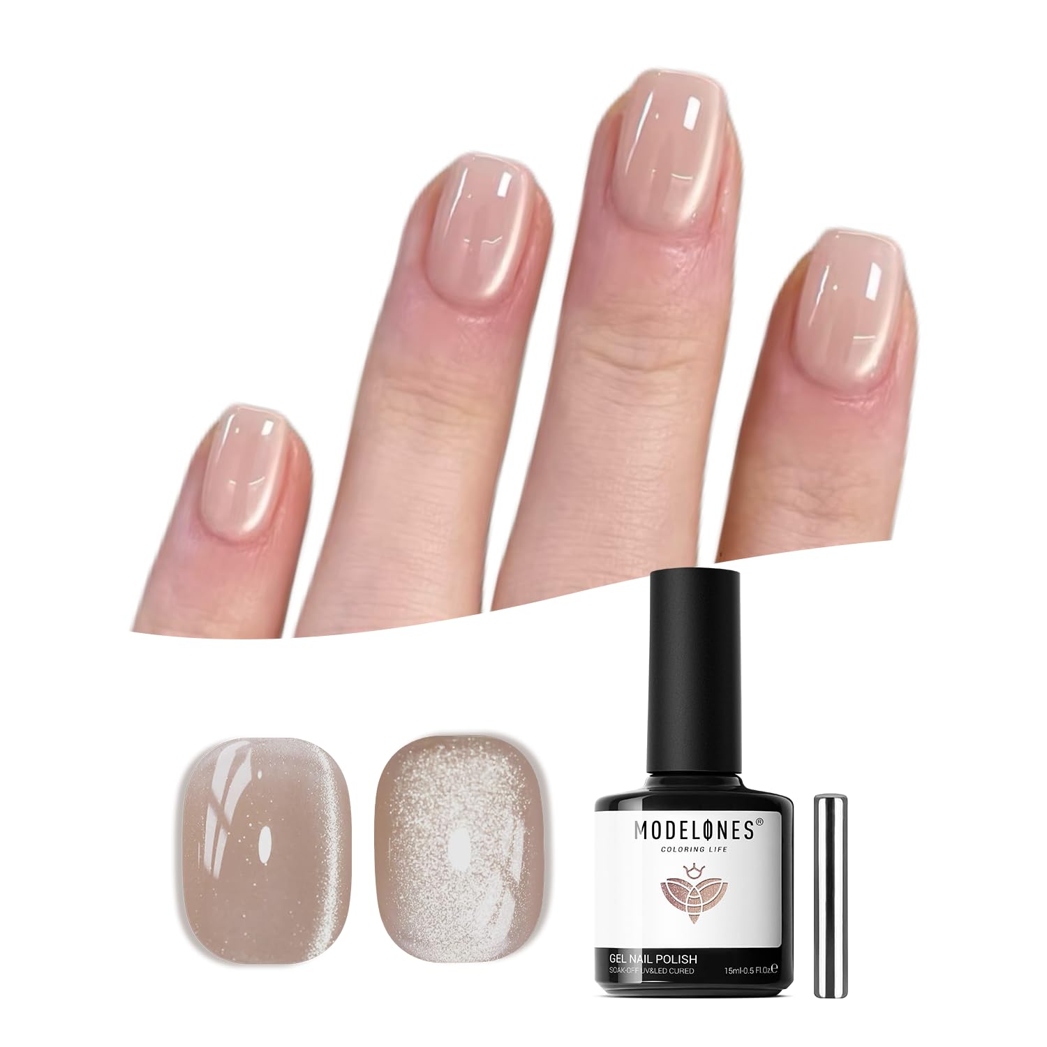 modelones Pink Gel Nail Polish Jelly Nude Pink Gel Polish French Tip Base Colors Translucent Soak Off U V Soap Nails for Nail Art Manicure at Home 15ML : Beauty & Personal Care