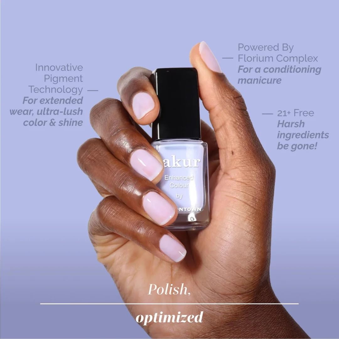 LONDONTOWN Lakur Nail Polish – Blue. Cloud Nine. 0.4 Fl Oz. Long-Lasting. Streak-Free. Chip-Resistant | 21+ Free Non-Toxic Vegan Nail Color. Strengthens & Hydrates Nails : Beauty & Personal Care