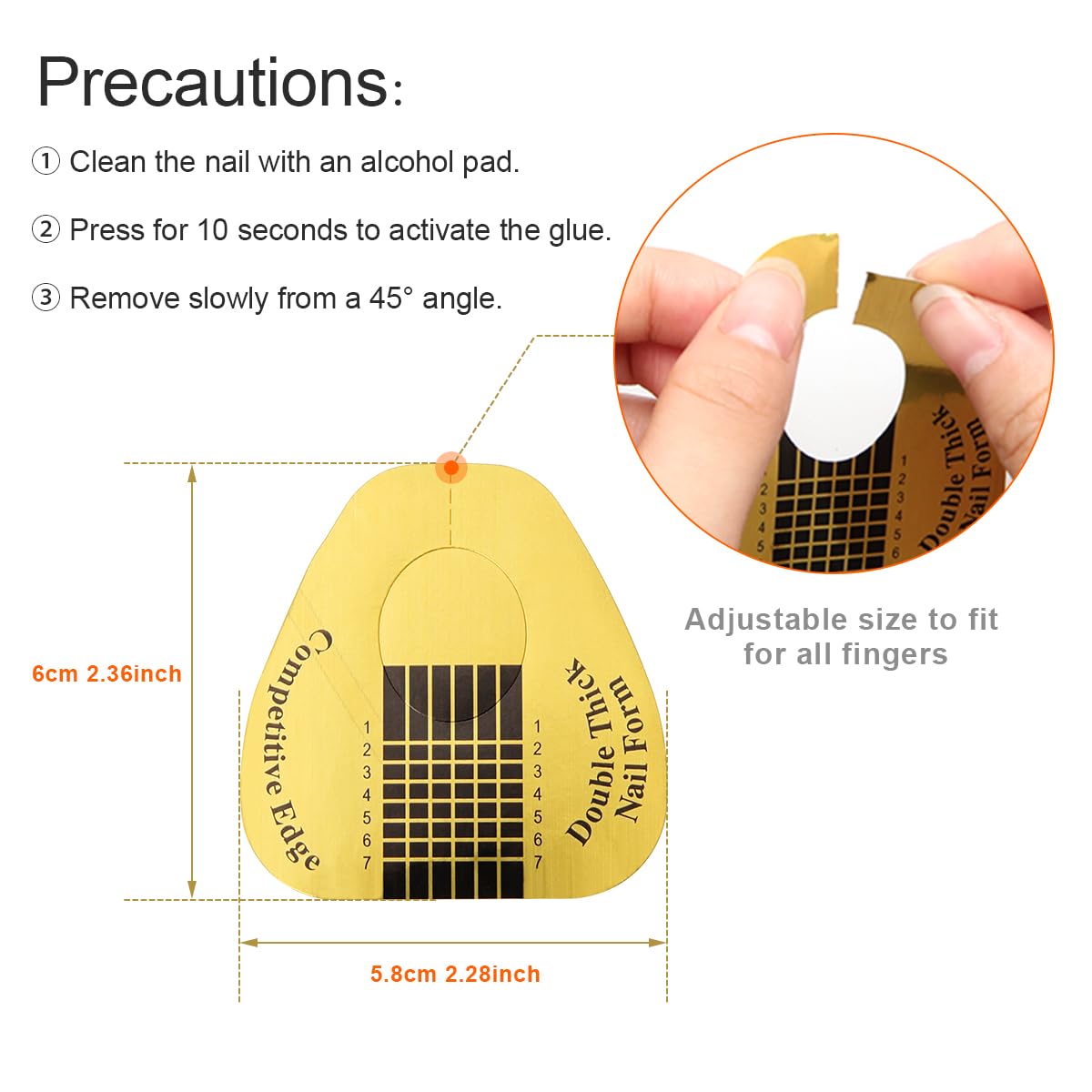 200 PCS Nail Forms for Builder Gel. AHIER Self-adhesive Nail Extension Forms for DIY at Home Professional Nails Art Supplies : Beauty & Personal Care