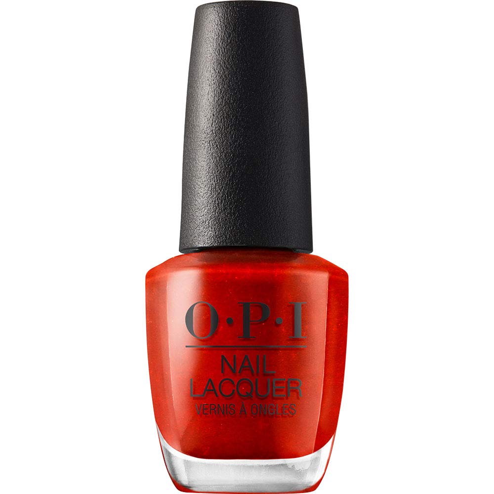 OPI Nail Lacquer Cajun Shrimp | Opaque Bright Orange Crème Chip Resistant Nail Polish | Fast Drying. Streak Free