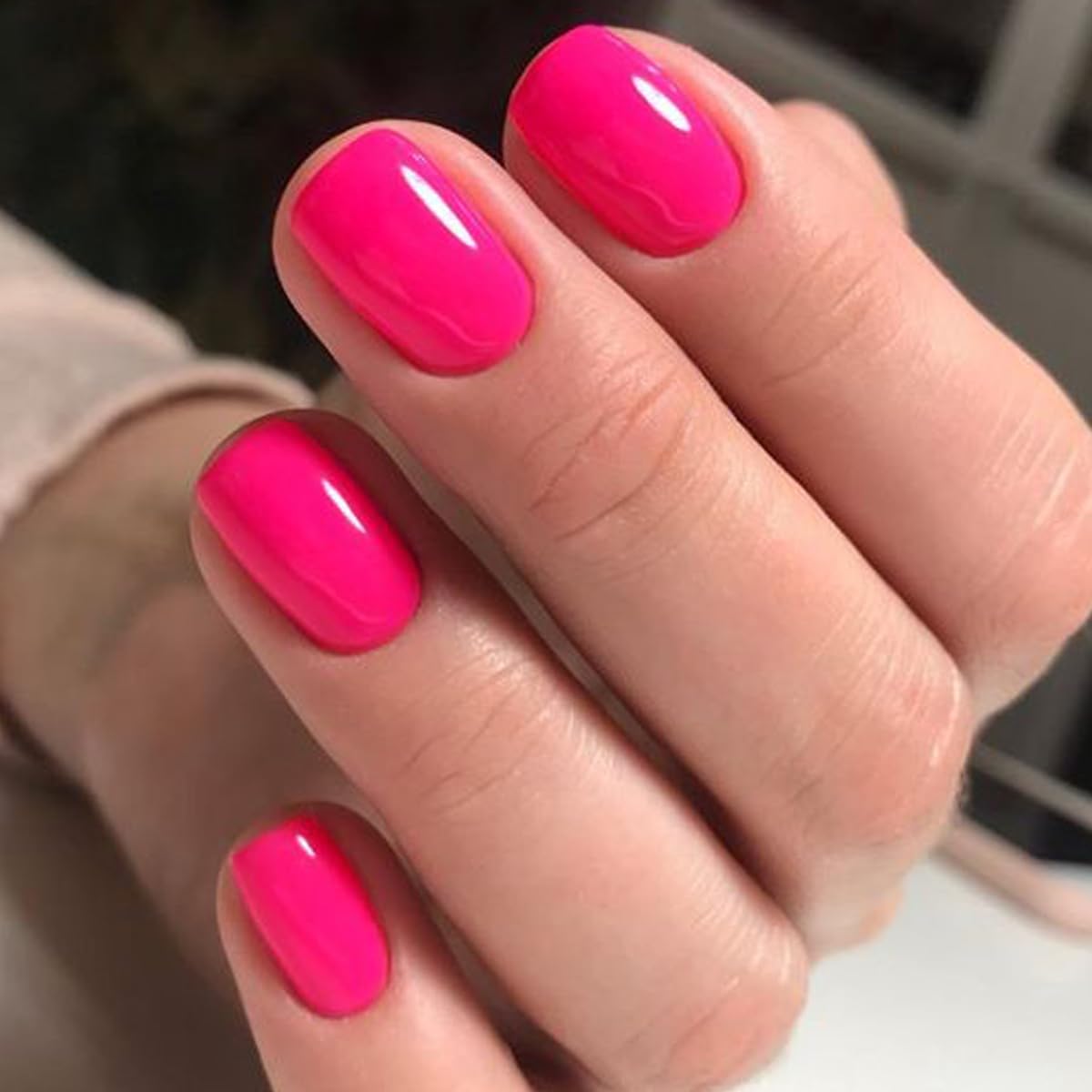 GLAMERMAID Nude Pink Short Press on Nails. Natural Extra Short Squoval Glue on Nails for Women. Coral Pink Square Jelly Soft Gel Fake Nails. Round Reusable Acrylic False Nails Manicure Kit for Women : Beauty & Personal Care