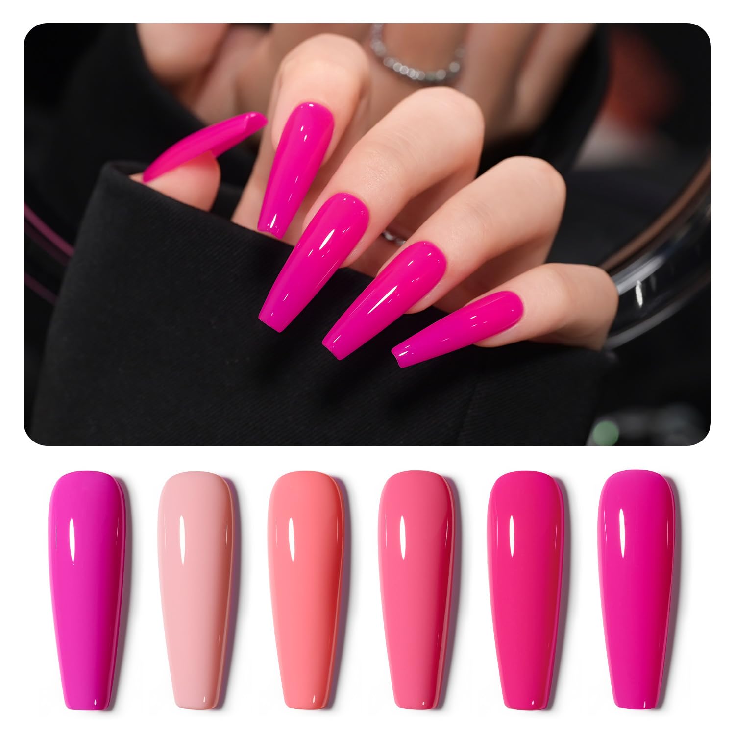 GAOY Rose Garden Jelly Gel Nail Polish of 6 Transparent Nude Red Pink Brown Colors Sheer Gel Polish Kit for Salon Manicure and Nail Art DIY at Home : Beauty & Personal Care