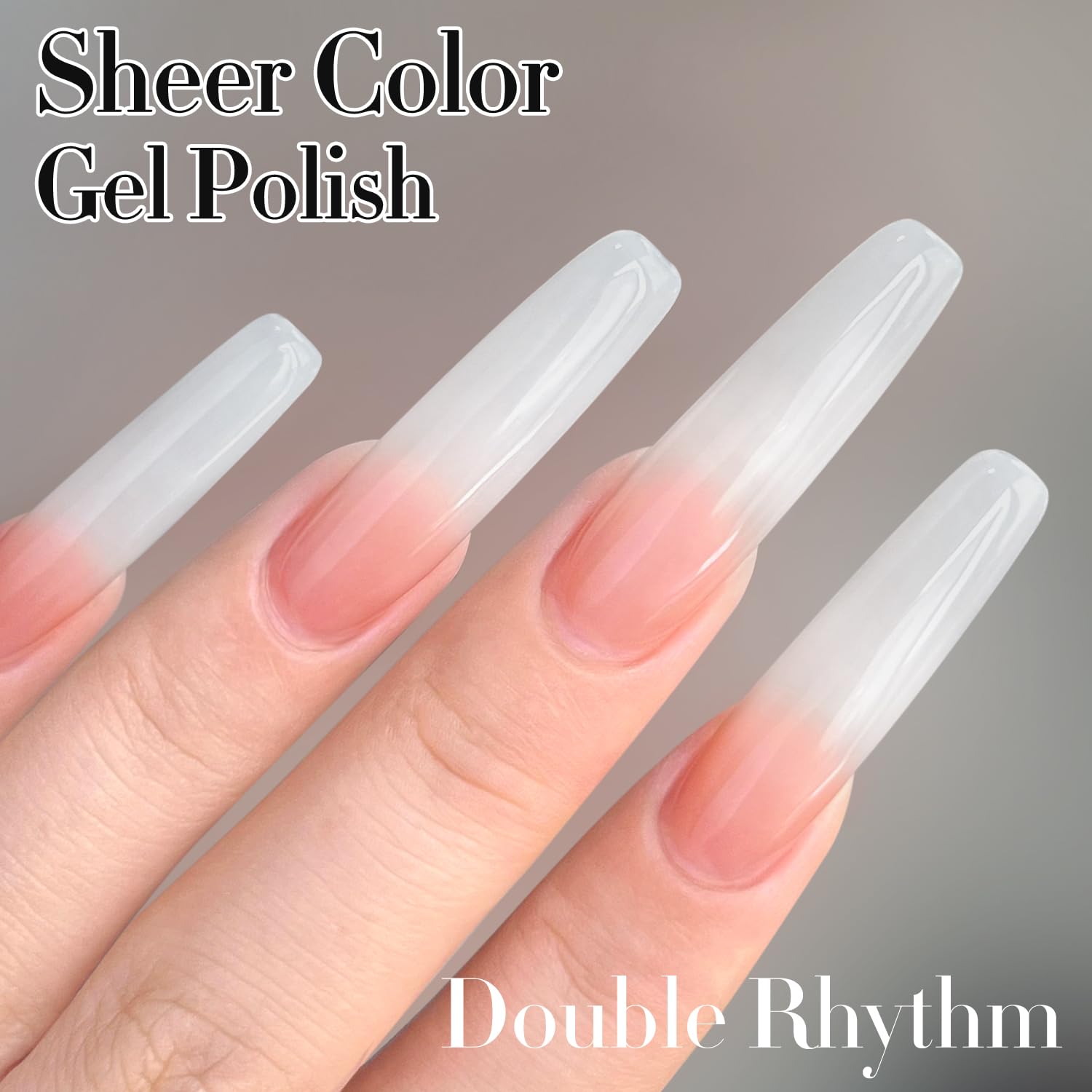 Double Rhythm 15ML Gel Nail Polish Pure Sheer Same Color Same Bottle Gel Polish Art Manicure Salon DIY at Home for Women (Milky White-A1075) : Beauty & Personal Care