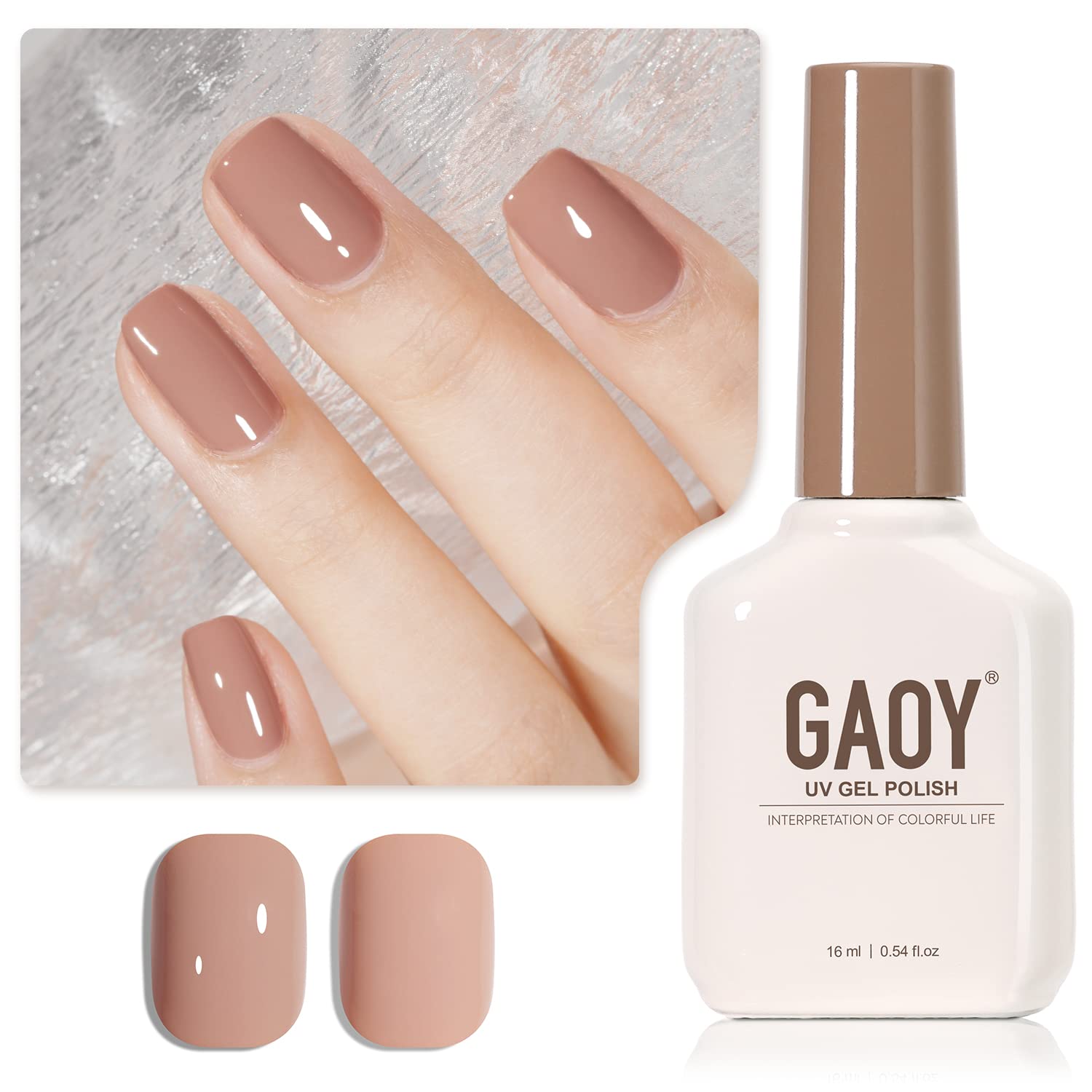GAOY Sheer Light Pink Gel Nail Polish. 16ml Jelly Milky White Peach Translucent Color 1352 UV Light Cure Gel Polish for Nail Art DIY Manicure and Pedicure at Home : Beauty & Personal Care
