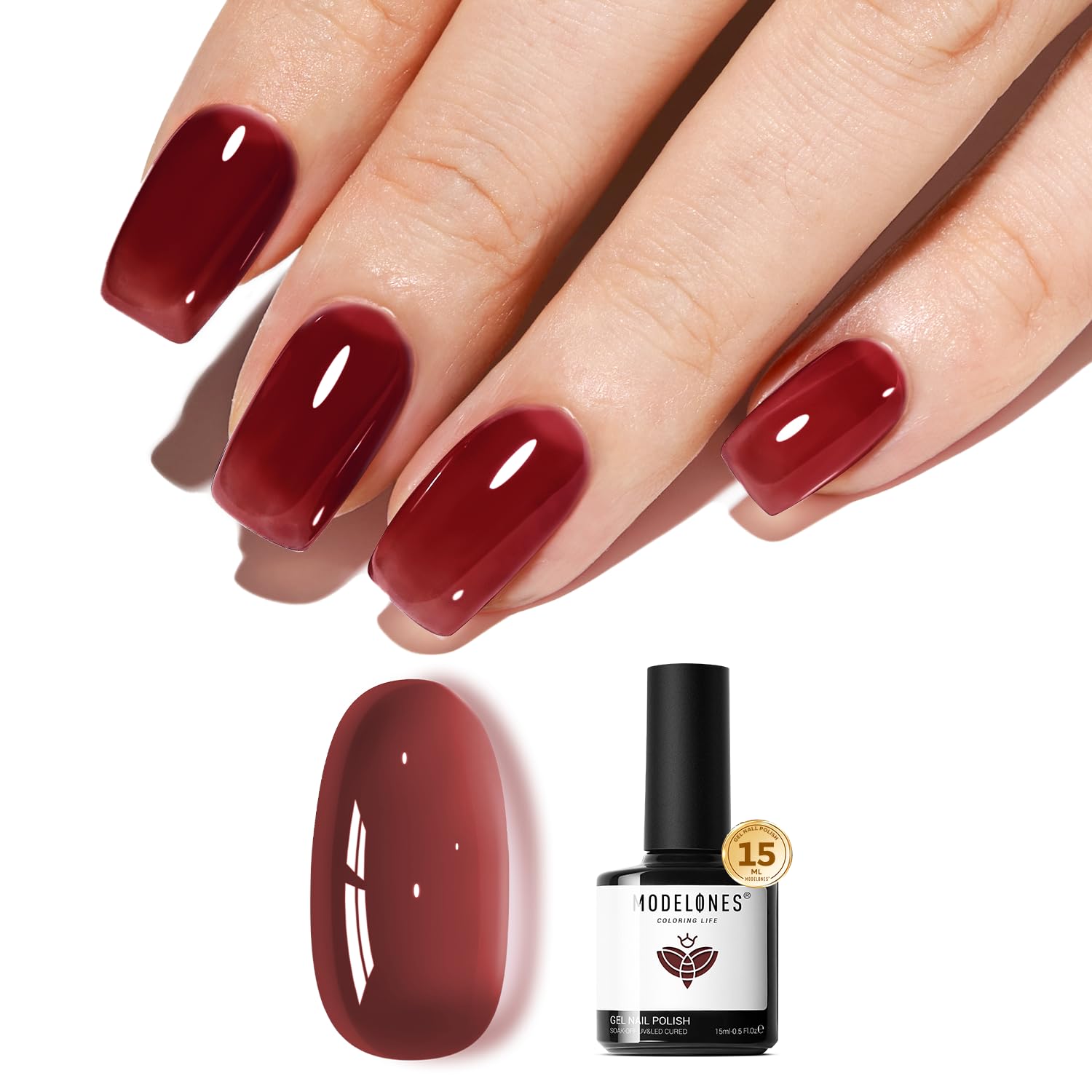 modelones Pink Gel Nail Polish Jelly Nude Pink Gel Polish French Tip Base Colors Translucent Soak Off U V Soap Nails for Nail Art Manicure at Home 15ML : Beauty & Personal Care