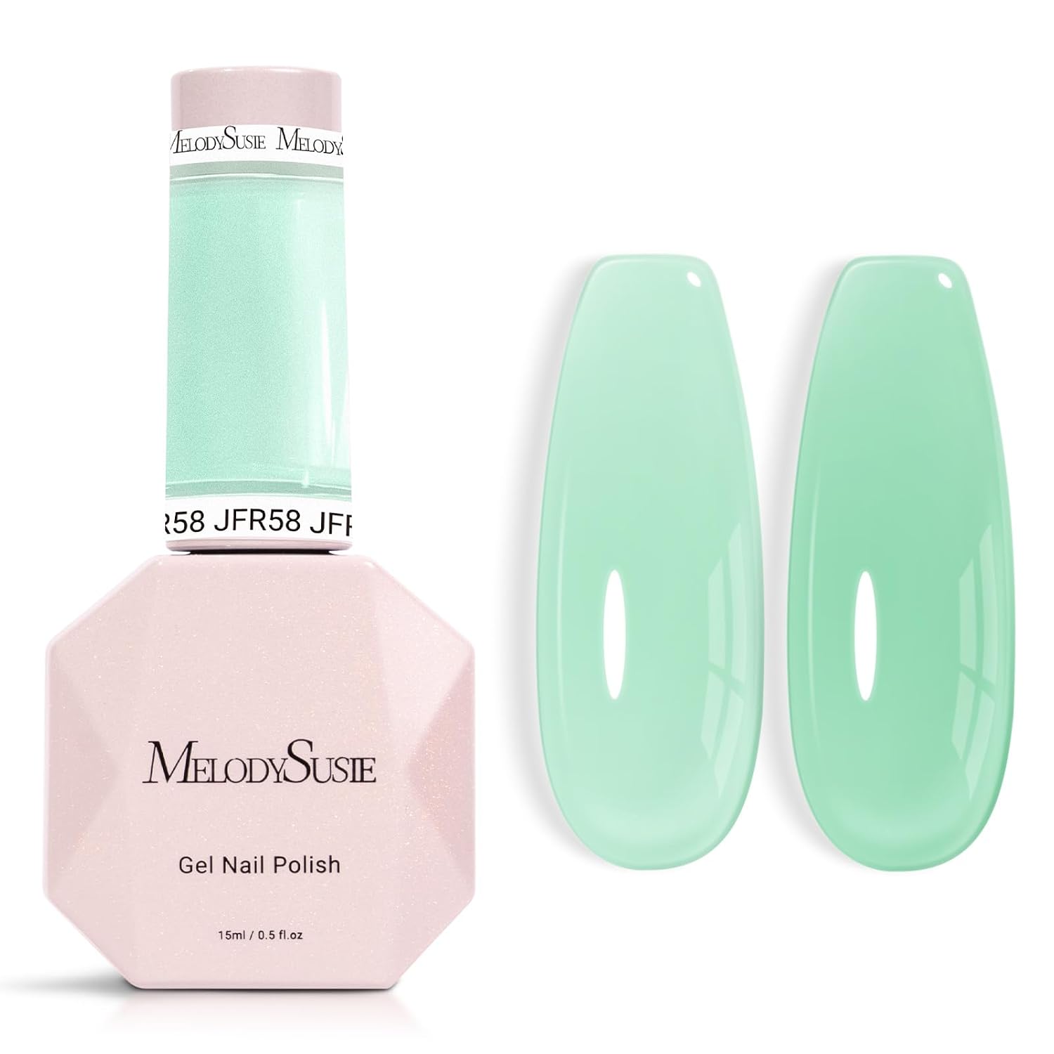 MelodySusie Jeweliver Nude Gel Nail Polish. 0.5Fl.oz Milky Gel Polish Pastel Color Soak Off UV LED Light Cure Gift for Women Manicure Nail Art DIY at Home JM08 : Beauty & Personal Care