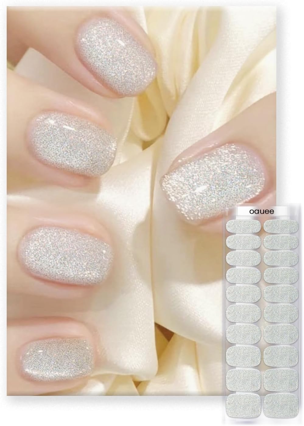 OAUEE Semi Cured Gel Nail Strips | Gel Nail Stickers with UV Light Required | Salon Quality. Easy Application and Removal(Pink Ombre) : Beauty & Personal Care