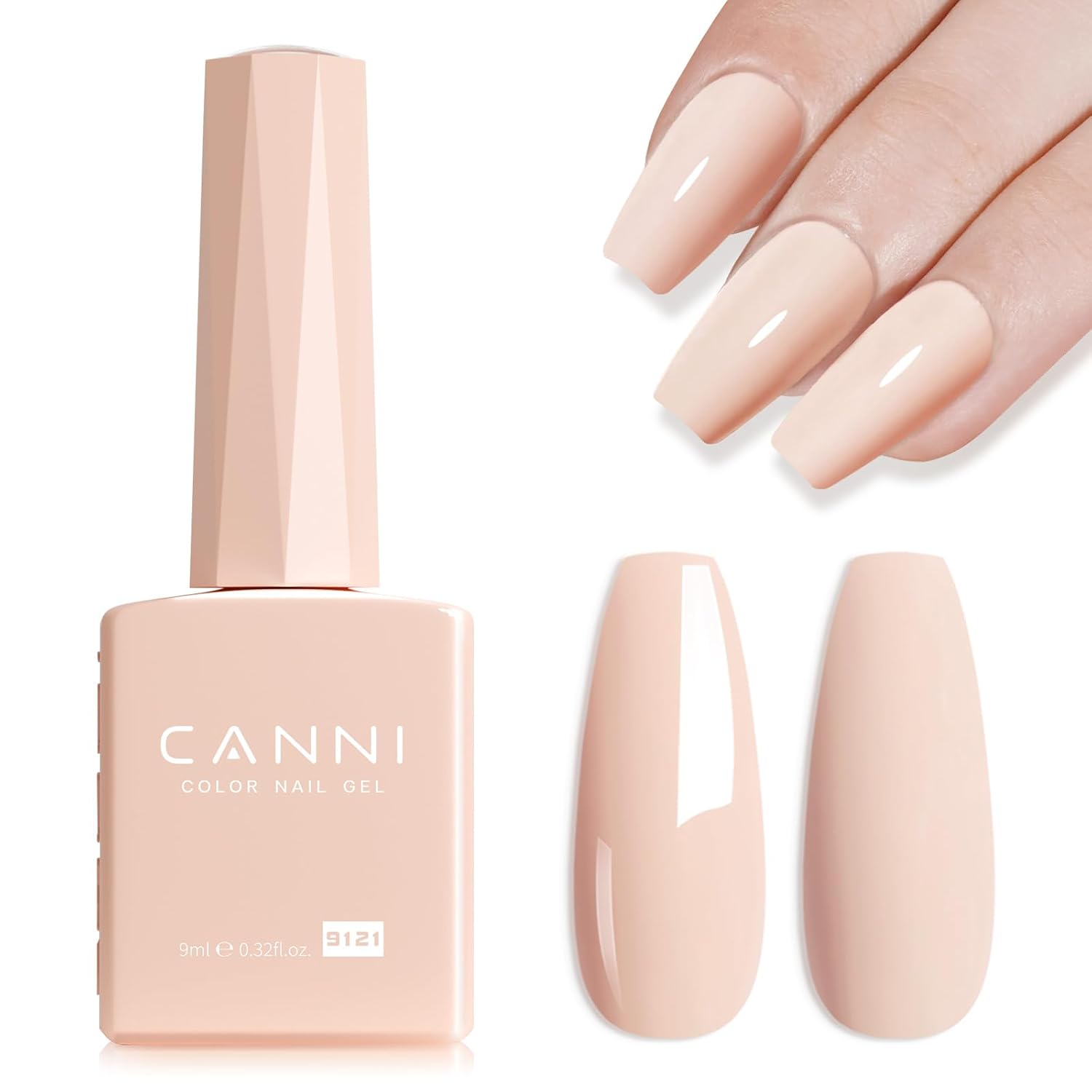CANNI Light Pink Gel Nail Polish. 1Pcs Baby Pink Gel Polish Soft Pale Color High Gloss Soak Off U V Nail Manicure Salon DIY : Beauty & Personal Care