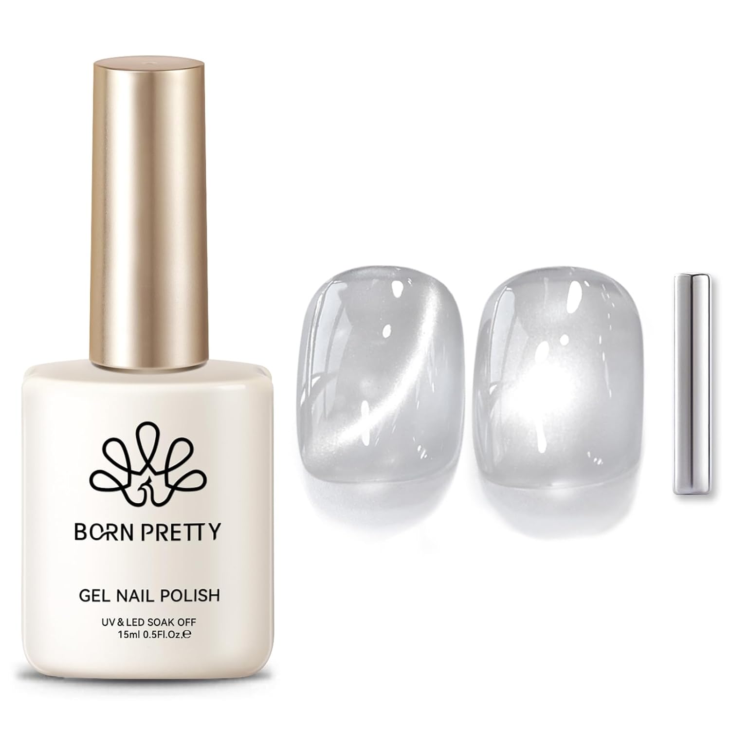 Born Pretty 9D Cat Magnetic Eye Gel Nail Polish Holographic Rainbow Gel Polish Blue Purple Soak Off U V LED Gel Polish Nail Art Design Manicure Salon DIY Home 15ML : Beauty & Personal Care