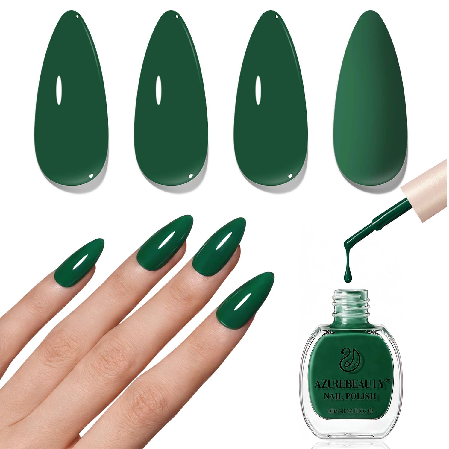 AZUREBEAUTY Milky White Translucent Nail Polish – Quick Dry. Long-Lasting. Natural Jelly Glossy Finish for DIY Manicure & Nail Art. Salon Quality for Women : Beauty & Personal Care