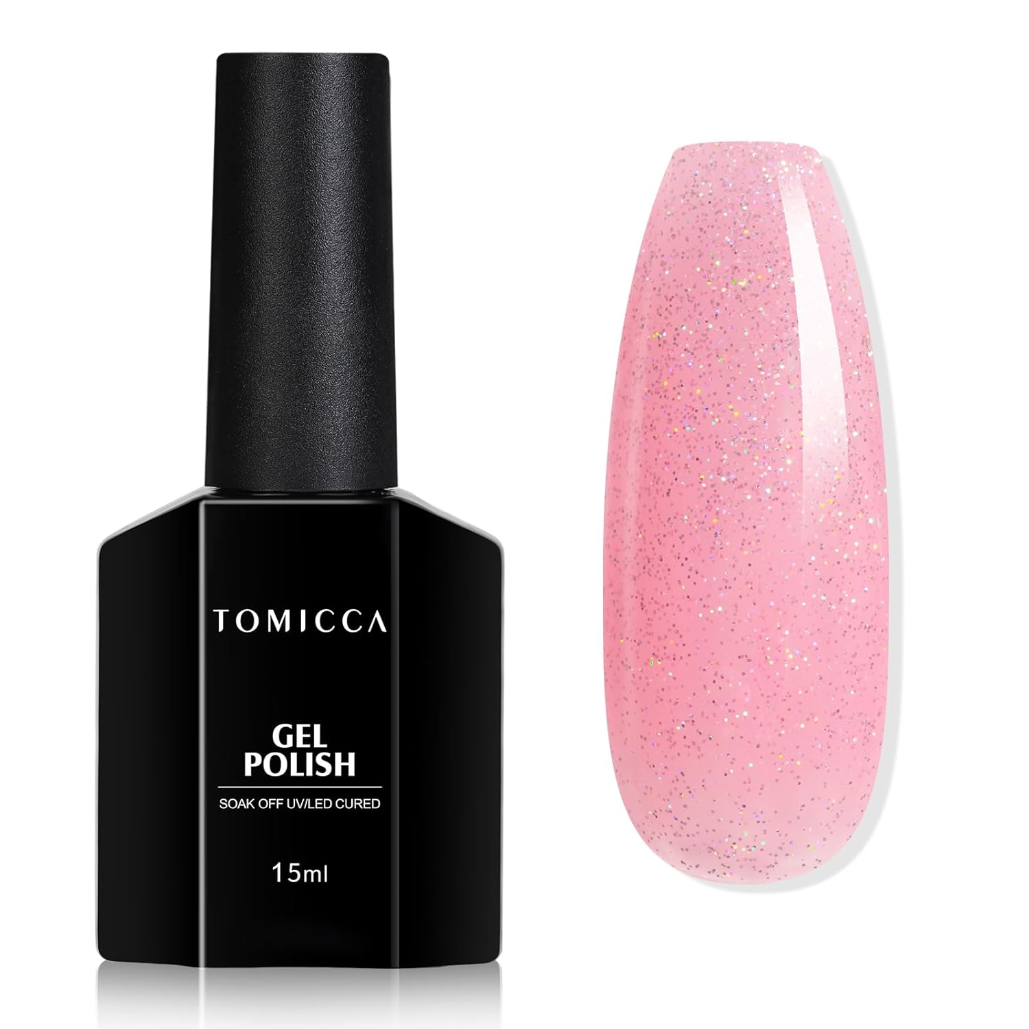 TOMICCA Nude Gel Nail Polish.15ml Light Nude Gel Polish.Soak Off Uv Led Cure Needed .Color Long Lasting Translucent Nail Art Manicure French Salon Diy Design Gifts For Woman : Beauty & Personal Care