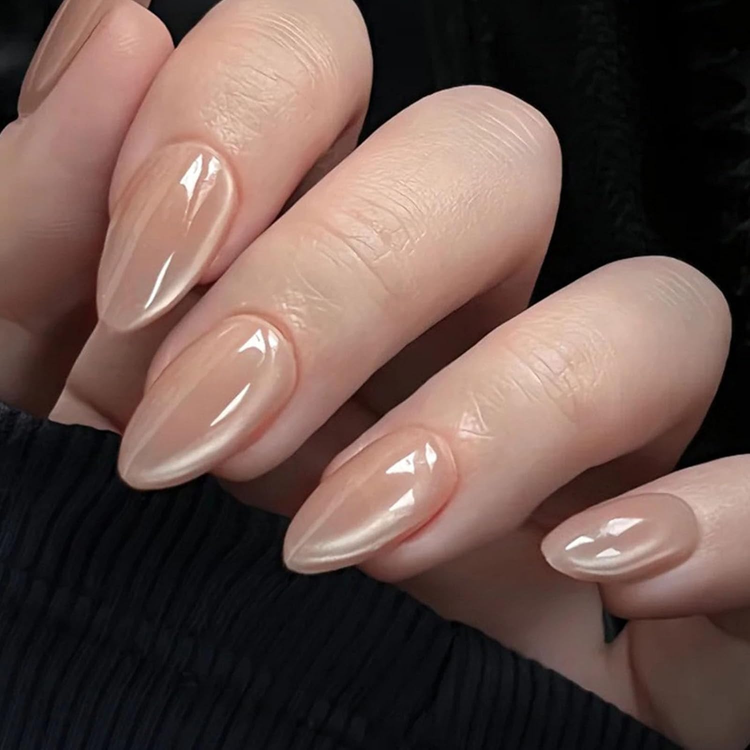 Short Press On Almond Fake Nails - Flower Acrylic Fall Nails Press Ons Full Cover Glue On Cute False Floral Stick On Nails for Women - 30 Pcs : Beauty & Personal Care