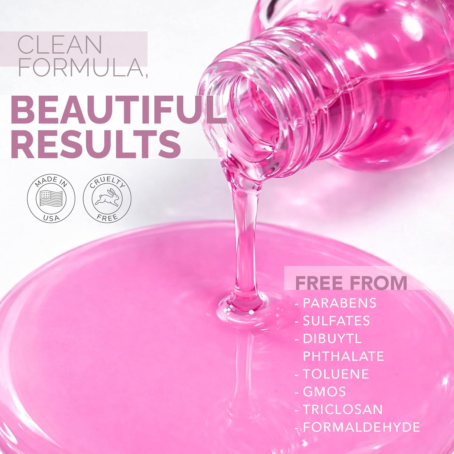 Perfect Formula Ruby Pink Gel Coat - Nail Strengthener. Keratin Nail Treatment. Gemstone Pink Gel Nail Polish - Nail Strengthener for Damaged Nails - Made In The USA .60 fl oz. : Beauty & Personal Care