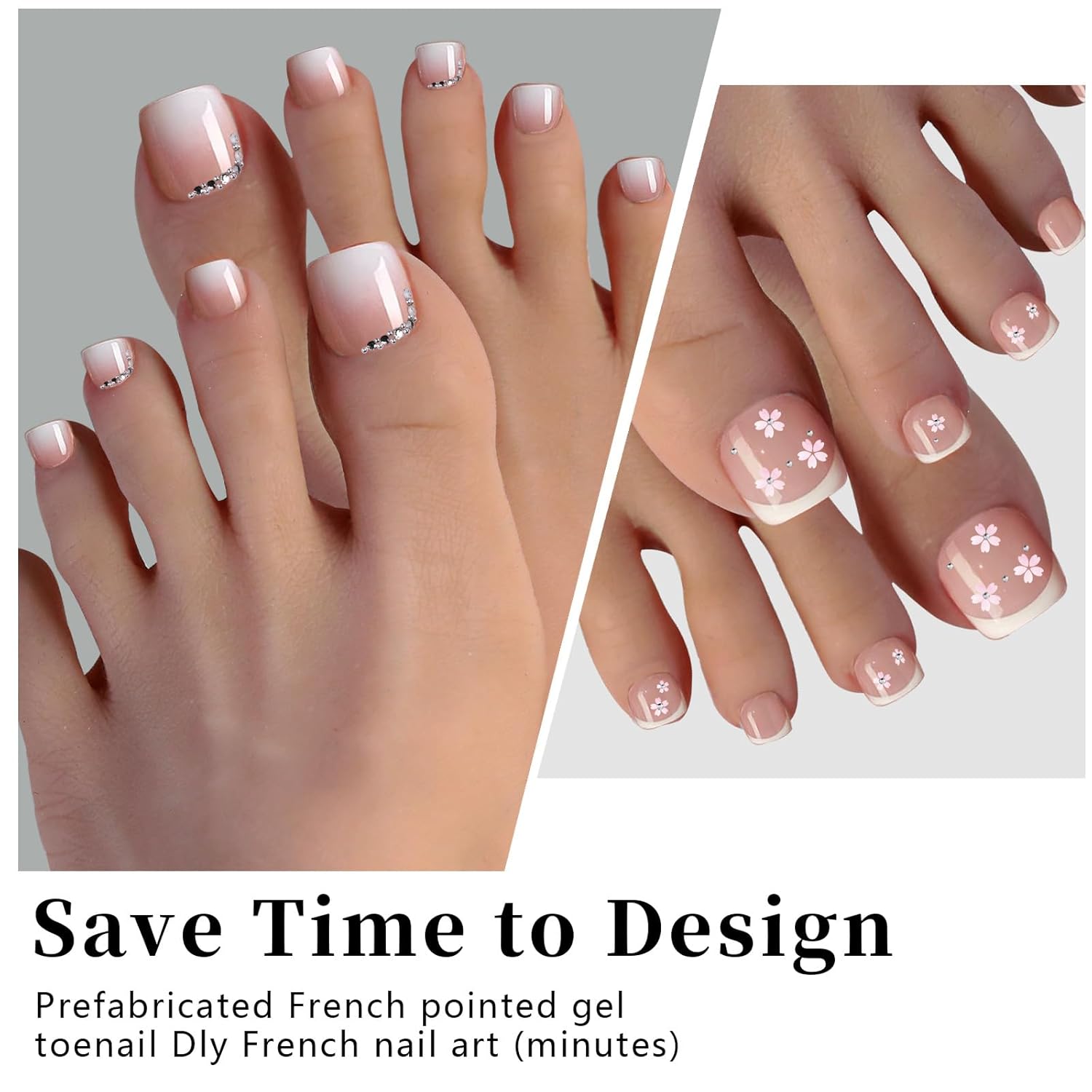 SWRITATSK Toe Nail Tips.French Press On Toenails For Women.120Pcs Press On Nails.Square Toe Nail Press Ons Toe Nails.12 Size French Nude Wearable Full Cover Fake Toenails.False Nails Gel Toe Nails : Beauty & Personal Care
