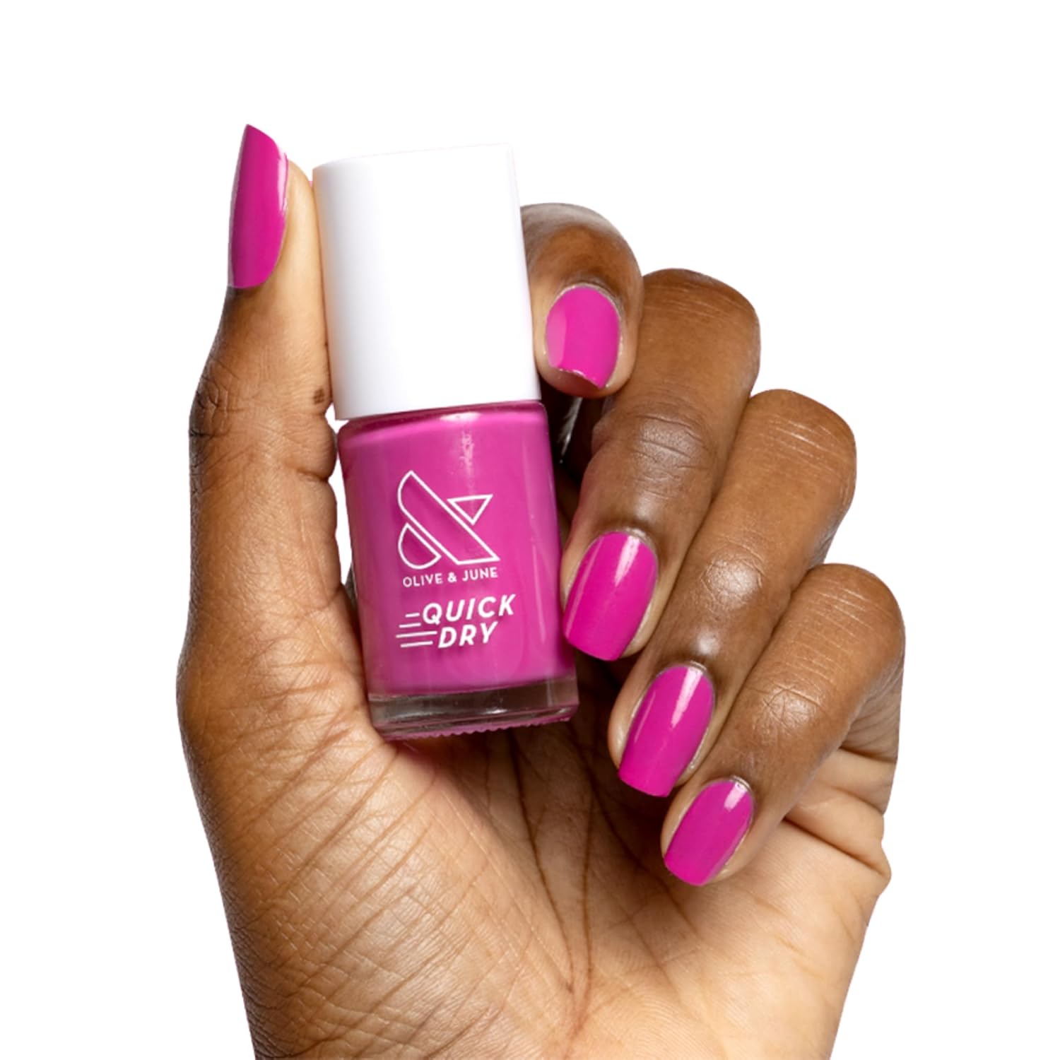 Olive & June Quick Dry Summer Nail Polish | Instant Fast-Drying Smudgeproof | 15-free Vegan Cruelty-Free | Lasts up to 5 Days | Salon-Quality Manicure Pedicure at Home | Swan Opaque White : Beauty & Personal Care