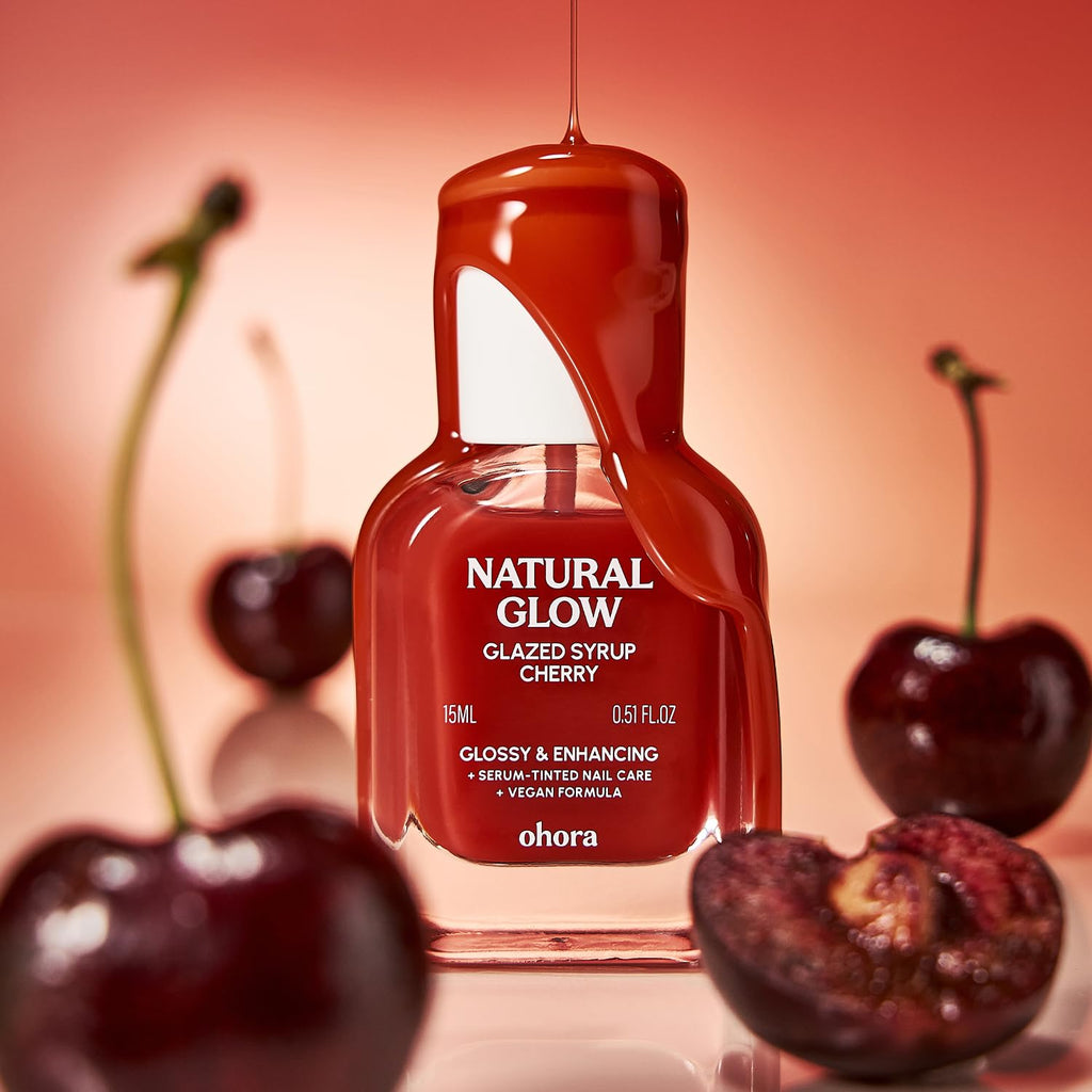 ohora 2-in-1 Sheer Nail Polish & Strengthener(Cherry) | Tinted Nail Concealer | Nail Hardener for Weak. Damaged Nails | Nail Care Polish with Glossy Finish | Glazed-Syrup Formula. 15 mL : Beauty & Personal Care