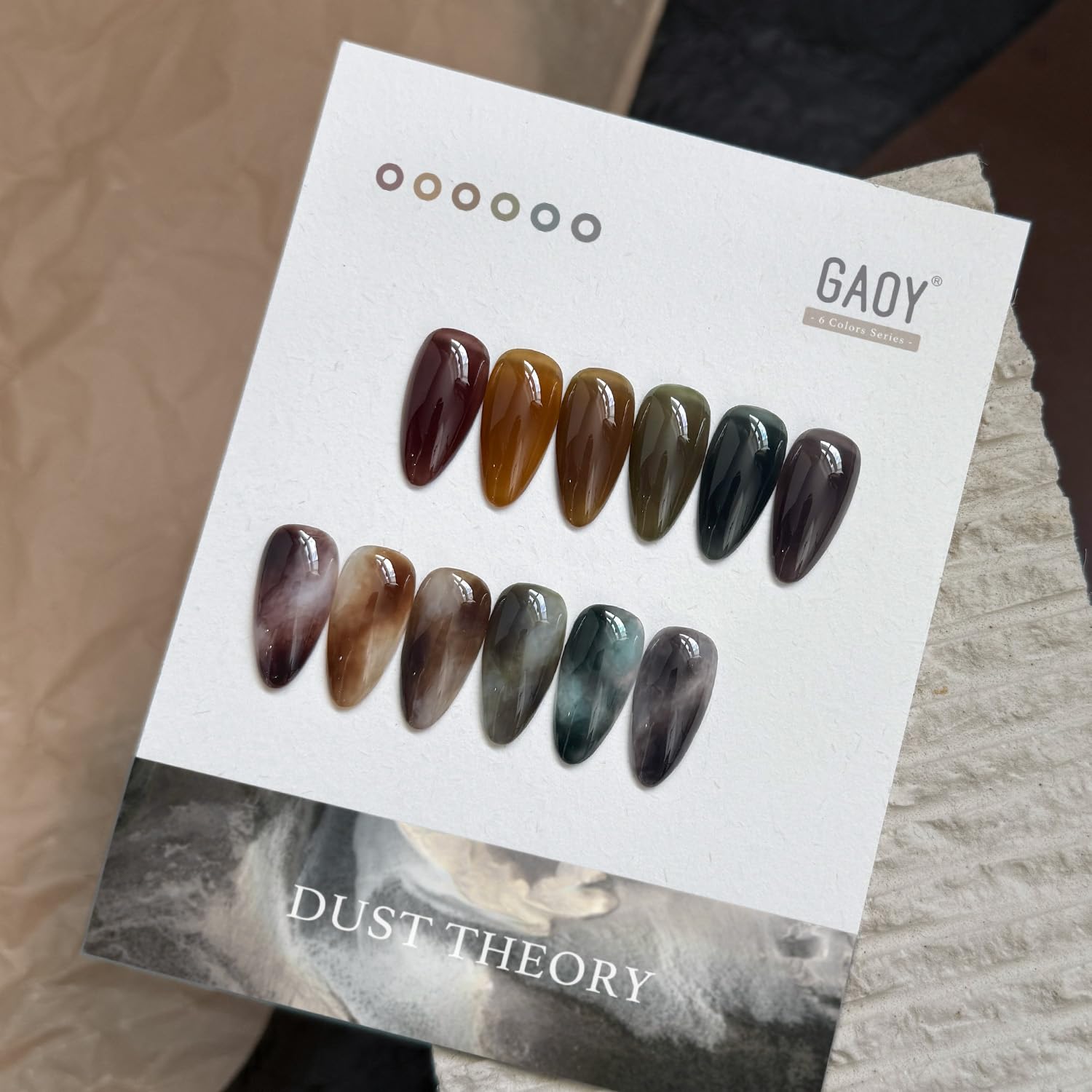 GAOY Dark Gel Nail Polish of 6 Milky Jelly Colors Brown Green Black Gel Polish Kit for Salon Manicure and Blooming Nail Art DIY at Home : Beauty & Personal Care