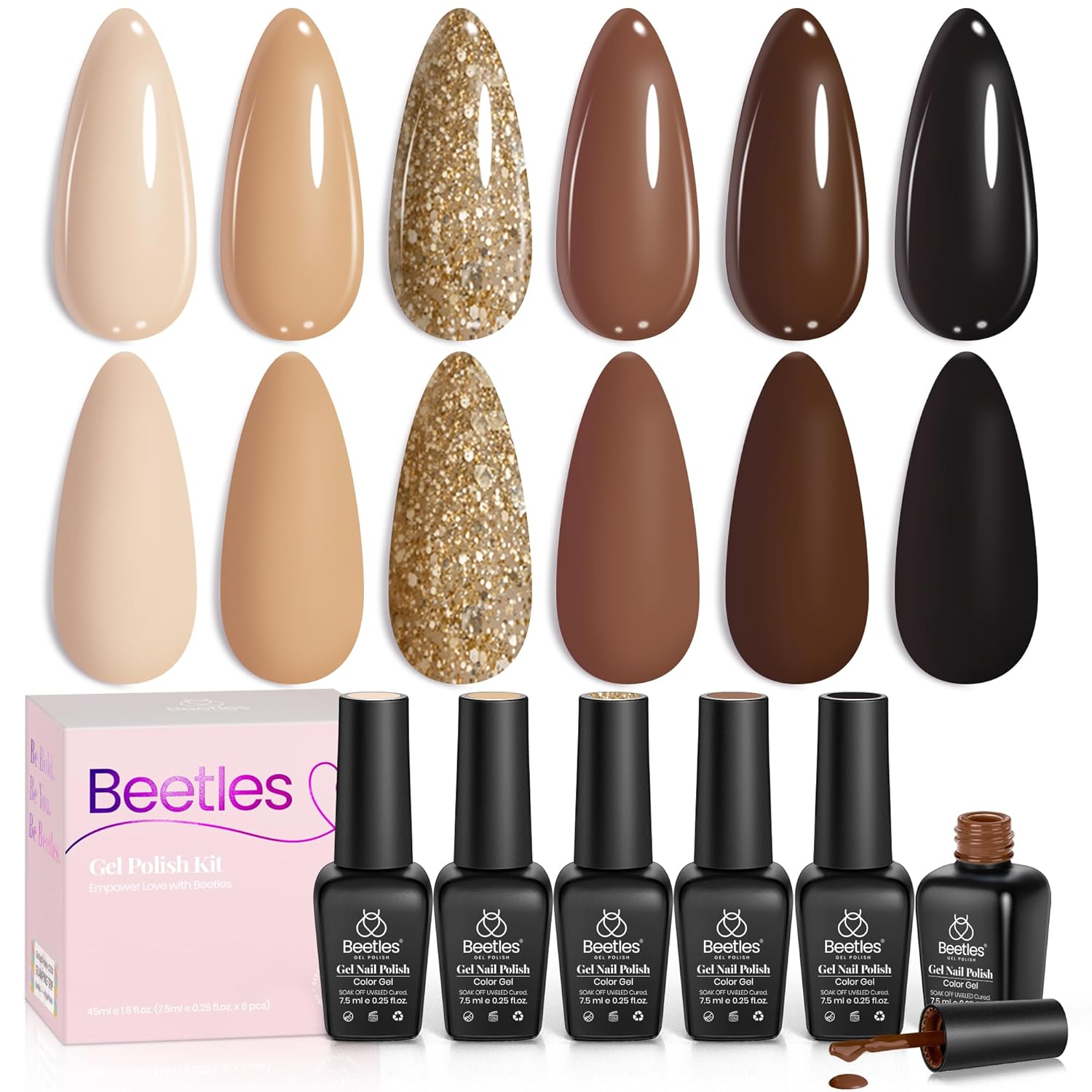 beetles Gel Polish Whispers of Love Jelly Gel Nail Polish Set - 6 Colors Milky White Nude Pink Neutral Sheer Translucent Soak Off UV Gel Nail Kit. Nail Concealer for Salon DIY Manicure Gift Women : Beauty & Personal Care