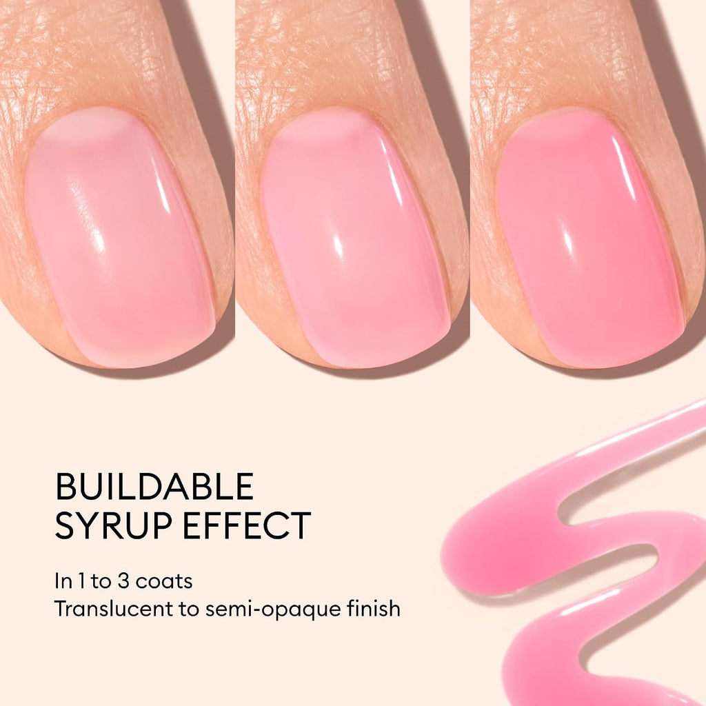 Manucurist - Pink Sorbet Green™ Jelly Nail Polish - Pink Sheer Nail Polish. Glossy Effect - 82.5% Natural Origin Ingredients - Vegan & Made in France - 0.5 fl oz : Beauty & Personal Care
