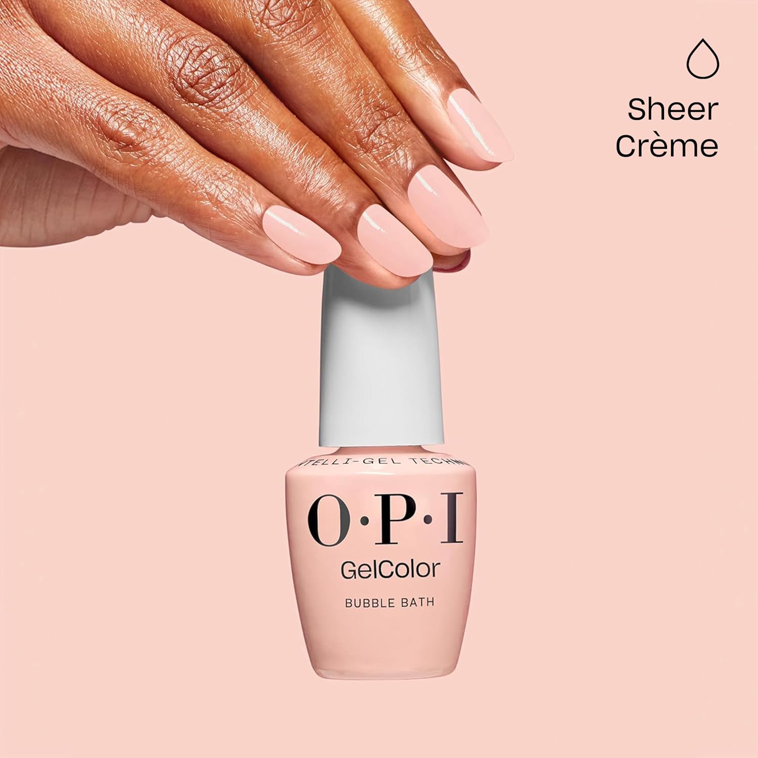 OPI GelColor Bubble Bath | Sheer Nude Pink Crème LED Cure Gel Nail Polish | Salon-Quality Shine. Long-Lasting Wear | Vegan & HEMA Free | 0.5 Fl Oz : Everything Else