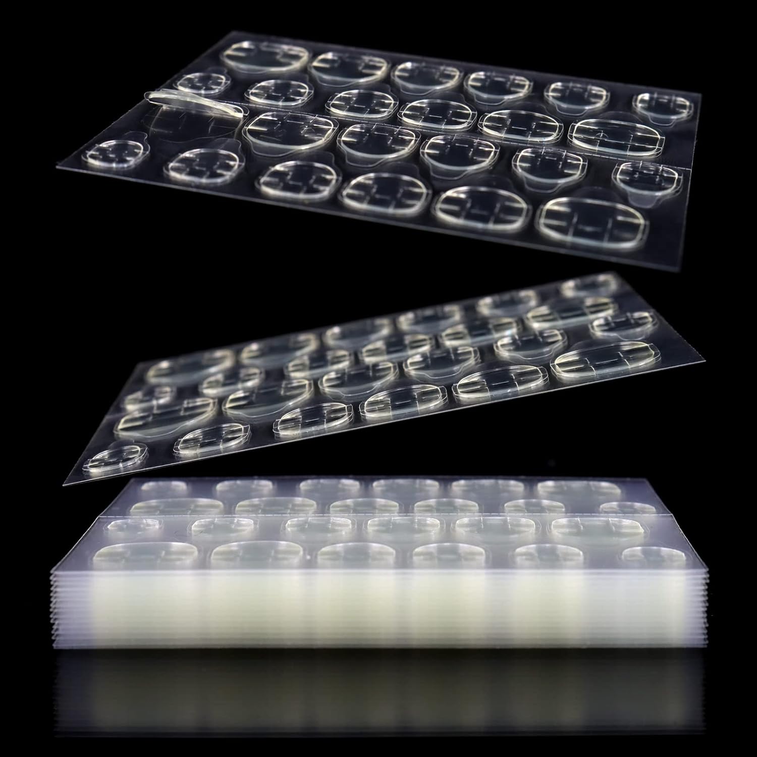Allstarry 288pcs (12 Sheets) Adhesive Tabs Waterproof Breathable Glue Tabs Double-Sided Nail Jelly Sticker Super Sticky Fake Nail Glue Stickers Transparent Flexible for Manicure : Beauty & Personal Care