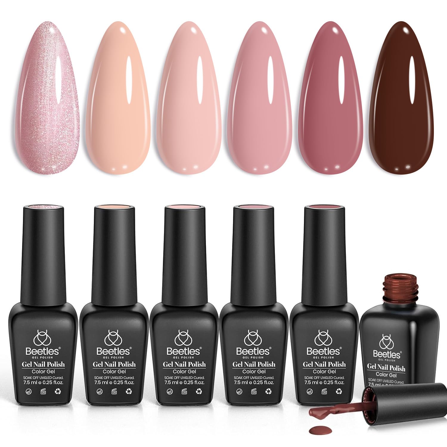 beetles Gel Polish Whispers of Love Jelly Gel Nail Polish Set - 6 Colors Milky White Nude Pink Neutral Sheer Translucent Soak Off UV Gel Nail Kit. Nail Concealer for Salon DIY Manicure Gift Women : Beauty & Personal Care