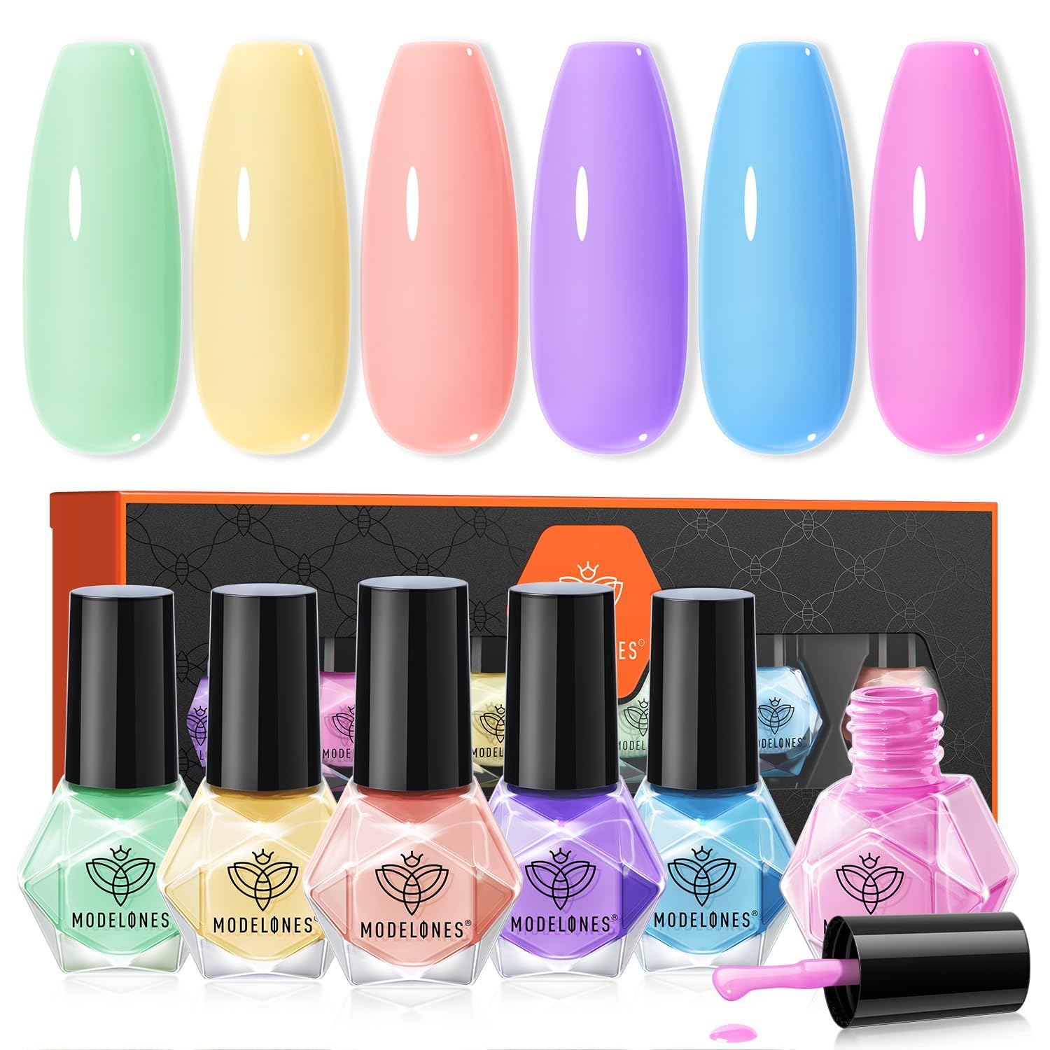 modelones Nail Polish Set 6 Colors Nude Nail Polish Jelly Set Red Pink Quick Dry Spring Summer Nail Polish 5ml (Sheer Nude Set) : Beauty & Personal Care
