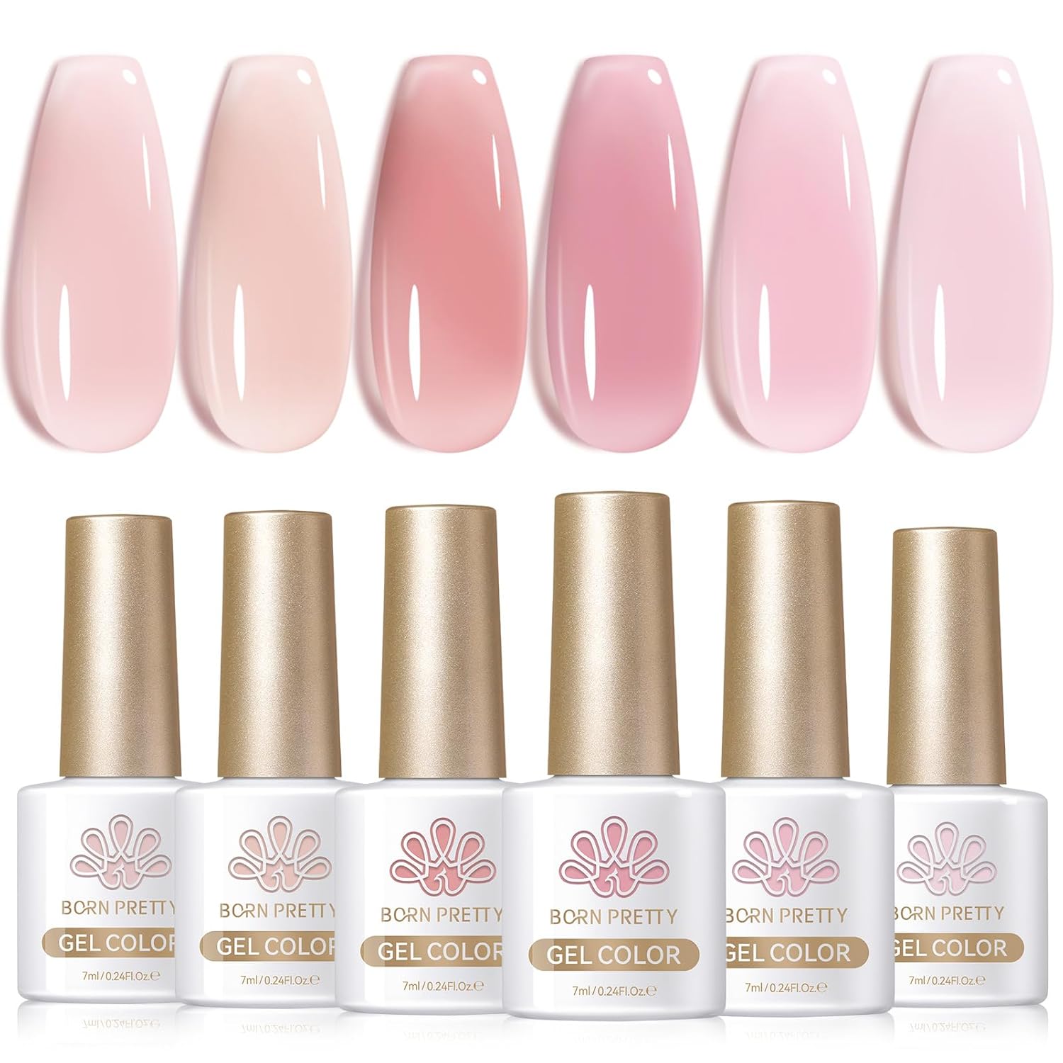 Born Pretty Pastel Gel Nail Polish Set Spring Summer Gel Polish Macaron Candy Sweet Color Gel Polish Easter Soft Pink Yellow Purple Blue Green Colors Collection Nail Art Gift Box 7ML 6PCS : Beauty & Personal Care
