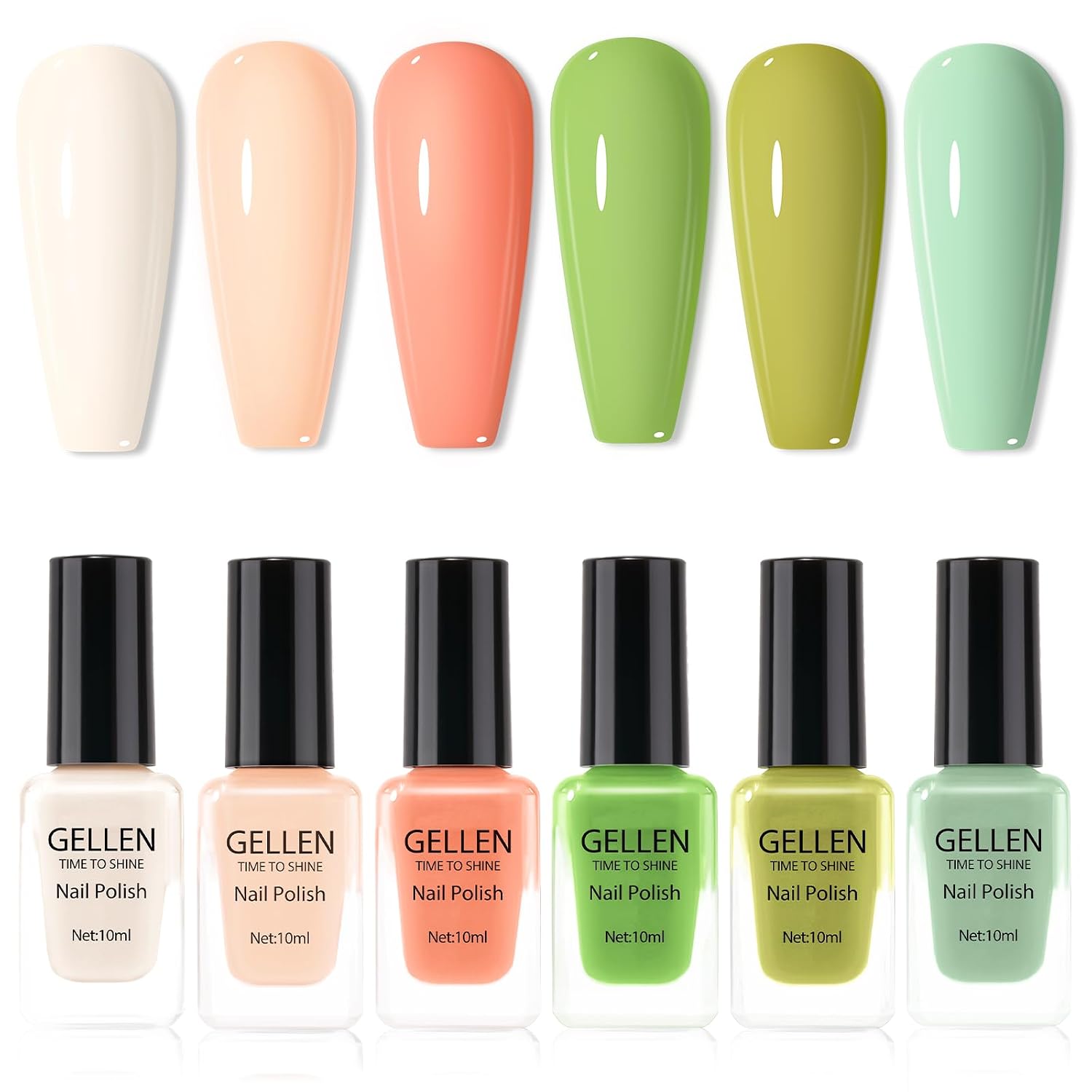 GELLEN Nail Polish Neutral Earth Tones. Nude Dusty Rose Fall Winter Air Dry Regular Nail Polish 6-color Set for Finger Toe Nails Home Salon All Seasons. Not UV Gel. Hema Free. Non Toxic. TPO Free : Beauty & Personal Care