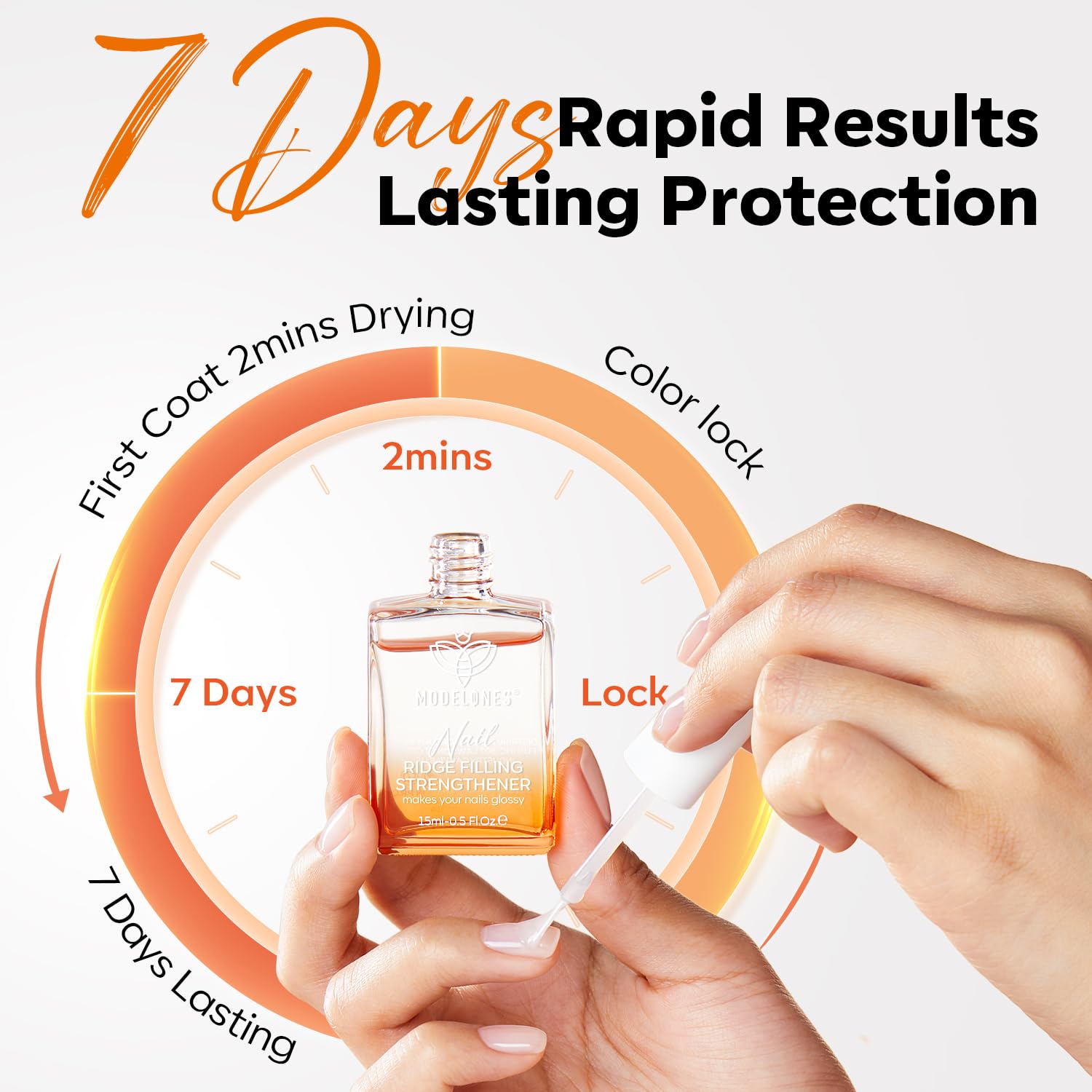 modelones Nail Strengthener and Growth. Clear Nail Polish Nail Repair for Damaged Nails Hardener Extra Strong and Growth Natural Nail Care Gifts for Women Toenails Concealer Polsih 15ml : Beauty & Personal Care