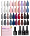Beetles Summer Gel Polish Set - 36 Colors Bright Neon Gel Nail Polish Pink Orange Red Green Blue 4th of July Nail Polish with 4Pcs Base Top Coat Soak Off Colorful Collection UV Nail Gel : Beauty & Personal Care
