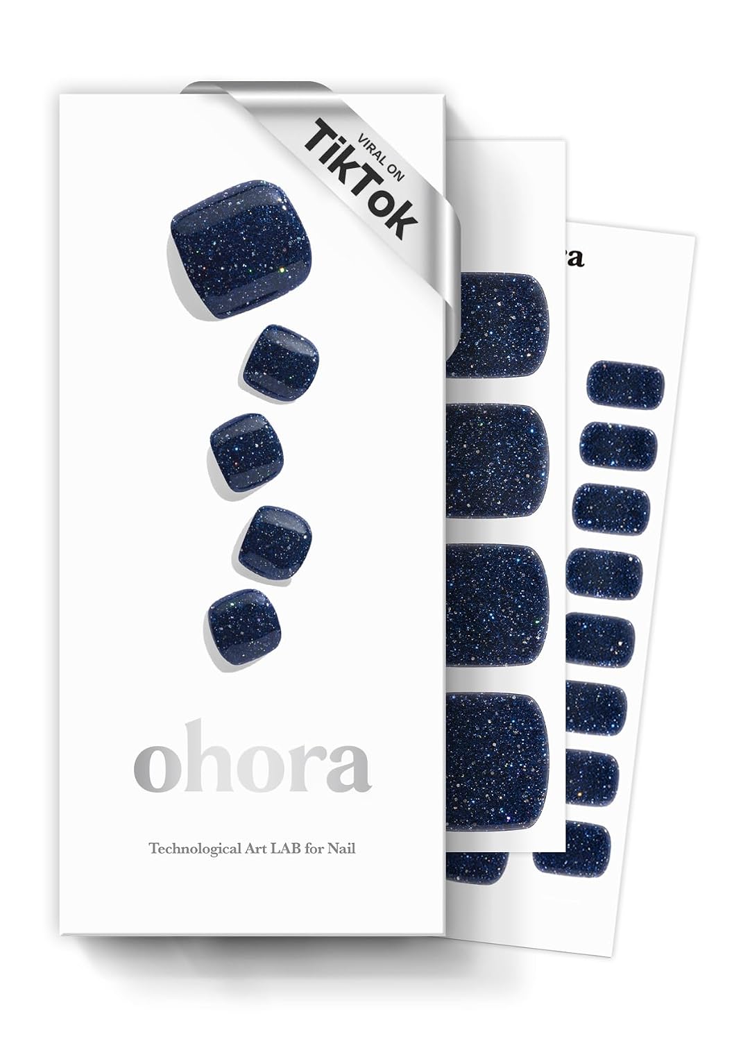 ohora Semi Cured Gel Pedi Strips (P Basic Pedicure no.3) - White. Solid. Works with UV/LED Lamps. Salon-Quality. Long Lasting. Easy to Apply & Remove - Includes 2 Prep Pads. Nail File & Wooden Stick : Beauty & Personal Care