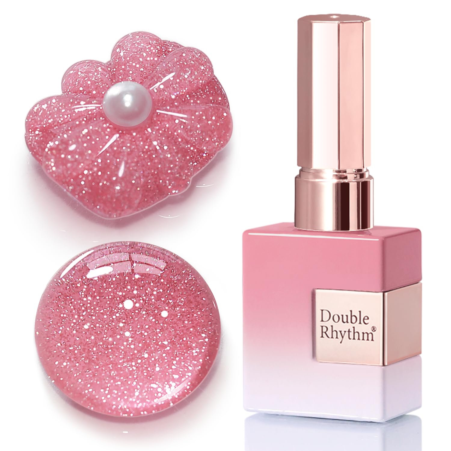 Double Rhythm 0.5Oz Glitter Gel Polish Shimmer Reflective Color for Nail Art Salon DIY Soak Off 15ml Nail Lamp Gel Polish at Home (Pink-B1161) : Beauty & Personal Care
