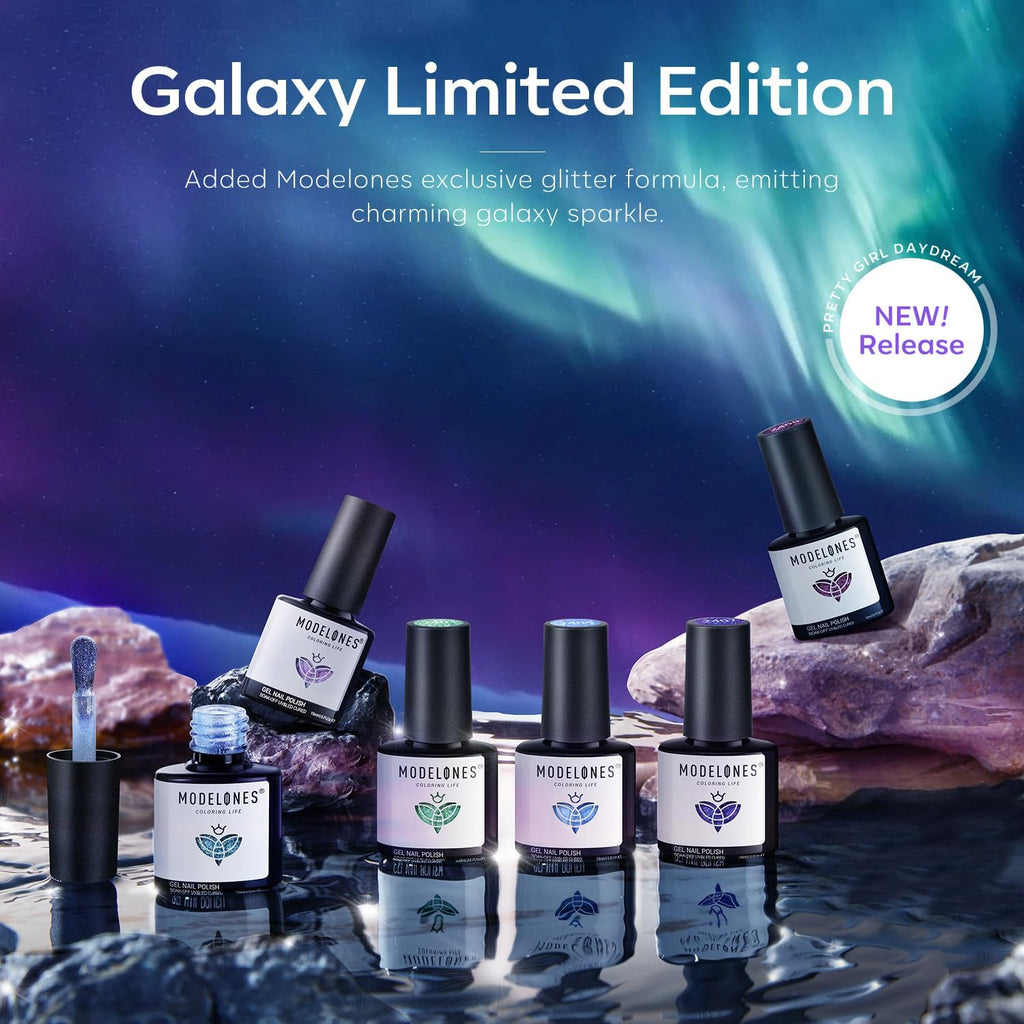 modelones Gel Nail Polish Set- 6 Colors 2026 Chameleon Aurora Shimmer Glitter Gel Polish Kit Blue Green Purple Nail Gel Polish Soak Off LED Nail Lamp Nail Art Gel Kit DIY Salon Gift : Beauty & Personal Care