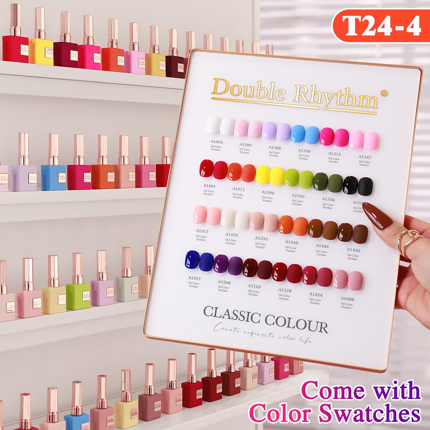 Double Rhythm 28Pcs 0.5Oz Gel Nail Polish Set Same Color Same Bottle Gel Polish Kit Nail Art Manicure Salon DIY at Home for Women (Red Pink Collection-T24-4) : Beauty & Personal Care