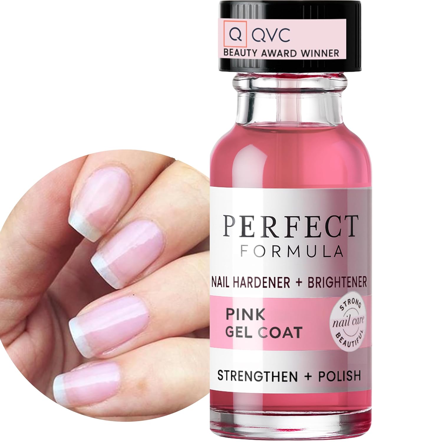 Perfect Formula Ruby Pink Gel Coat - Nail Strengthener. Keratin Nail Treatment. Gemstone Pink Gel Nail Polish - Nail Strengthener for Damaged Nails - Made In The USA .60 fl oz. : Beauty & Personal Care