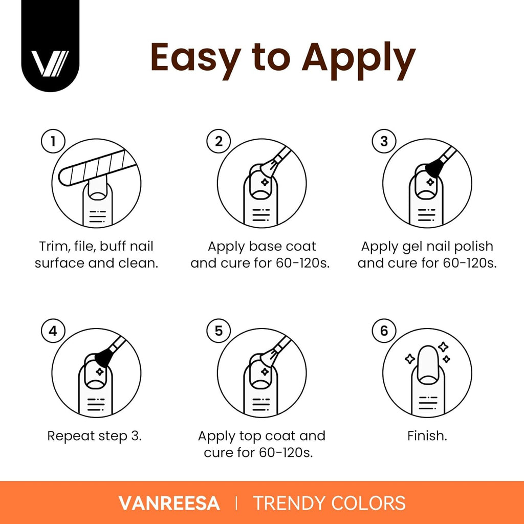 VANREESA 60 Pcs Gel Nail Polish Set. 55 Colors Gel Polish with Base Coat & 4 Effects Top Coat Full-Color Nail Polish Set All Seasons Nail Kit Gifts for Women Girls Nail Salon at Home : Beauty & Personal Care