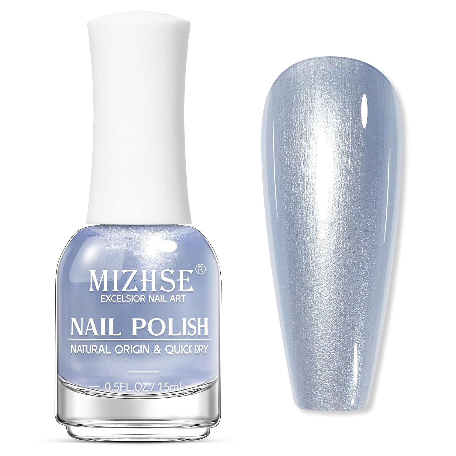MIZHSE Pearlescent Pink Nail Polish. Quick Dry Pearl Nail Polish. Air Fast Drying 15ml Pale Pink Nail Lacquer Non Gel Oil-based Nail Art Manicure Home DIY : Beauty & Personal Care