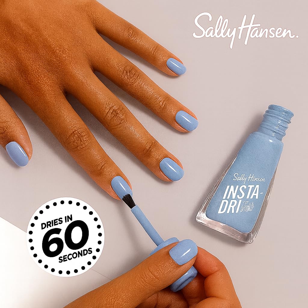 Sally Hansen Insta-Dri Nail Polish | Quick Dry. Long Lasting. Streak-Free Shine | Opaque. Shiny | 492 On the Download | Dark Blue Nail Color. : Beauty & Personal Care