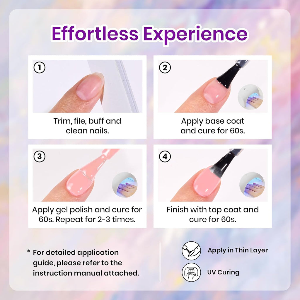 Beetles Summer Gel Polish Set - Fingertip Palette. 32 Colors Polish Set with Base Top Coat Pink Red Blue Purple Brown Yellow Green Black White UV LED Lamp Nails Gifts for Women : Beauty & Personal Care