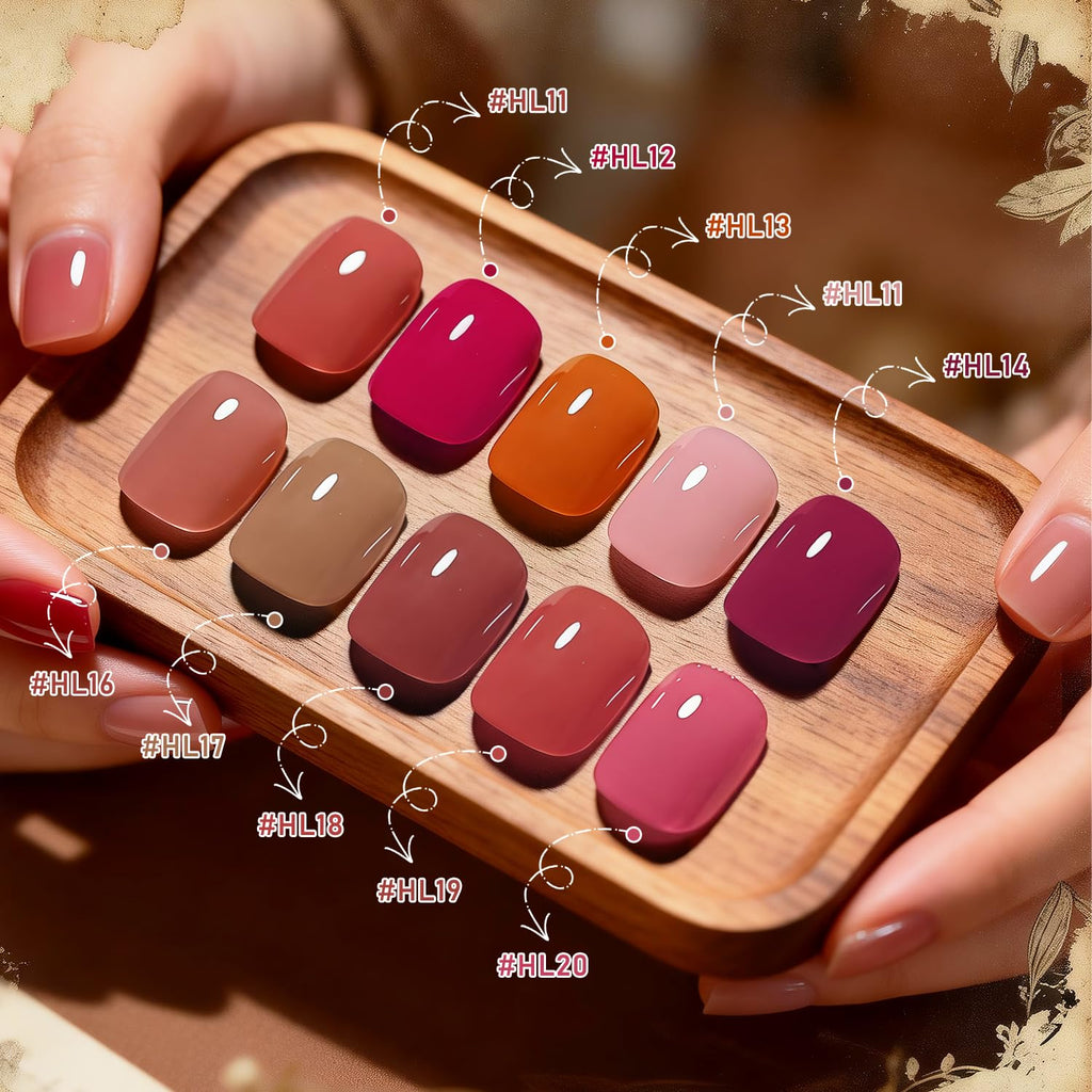 OpenLive 12Pcs Rose Nail Polish Set with Base and Top Coat Burgundy Dark Wine Cherry Red Hot Pink Fingernail Polish Kit Air Quick Dry Regular Finger Nail Polish Pack for Women Gift Holiday 5ML : Beauty & Personal Care