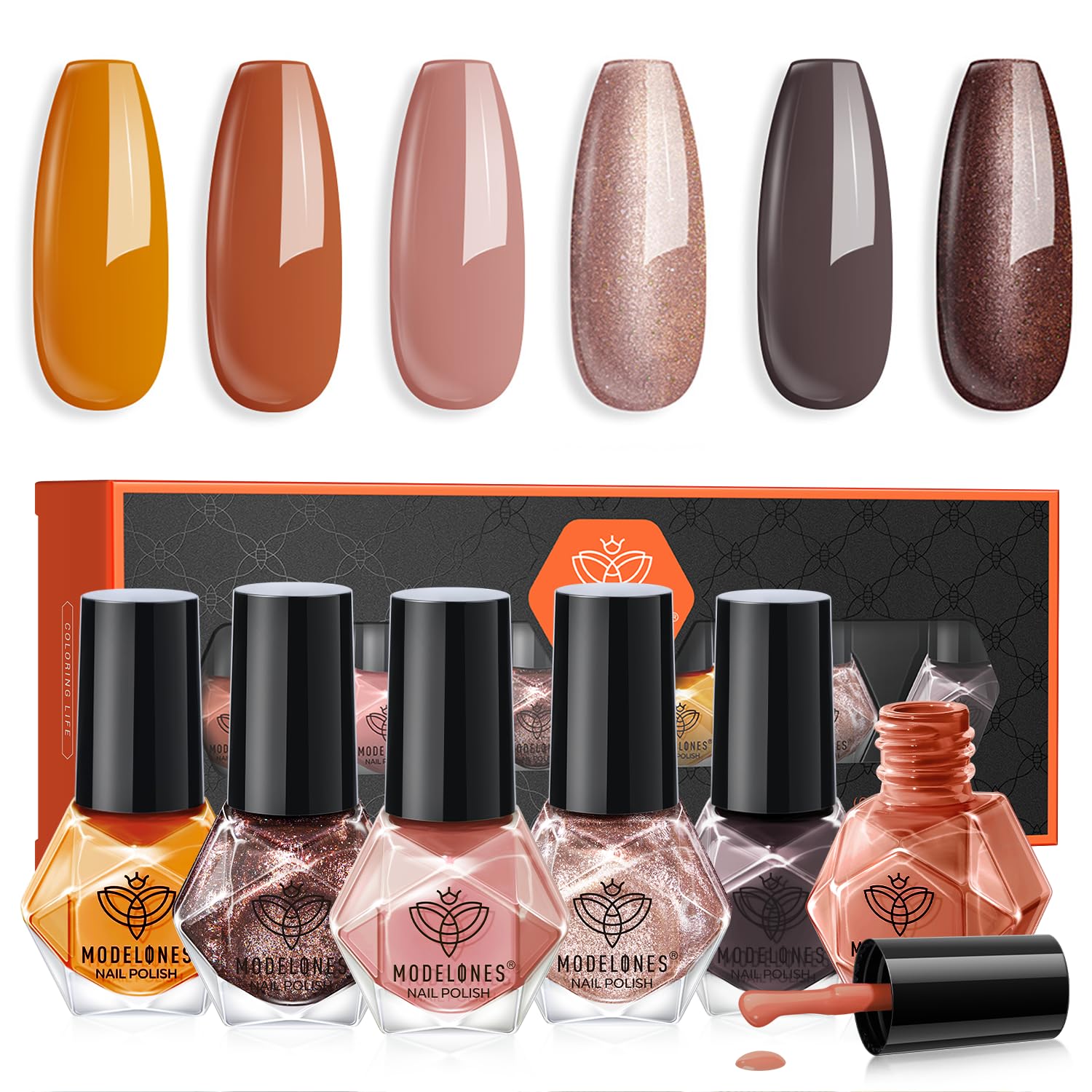 modelones Nail Polish Set 6 Colors Nude Nail Polish Jelly Set Red Pink Quick Dry Spring Summer Nail Polish 5ml (Sheer Nude Set) : Beauty & Personal Care